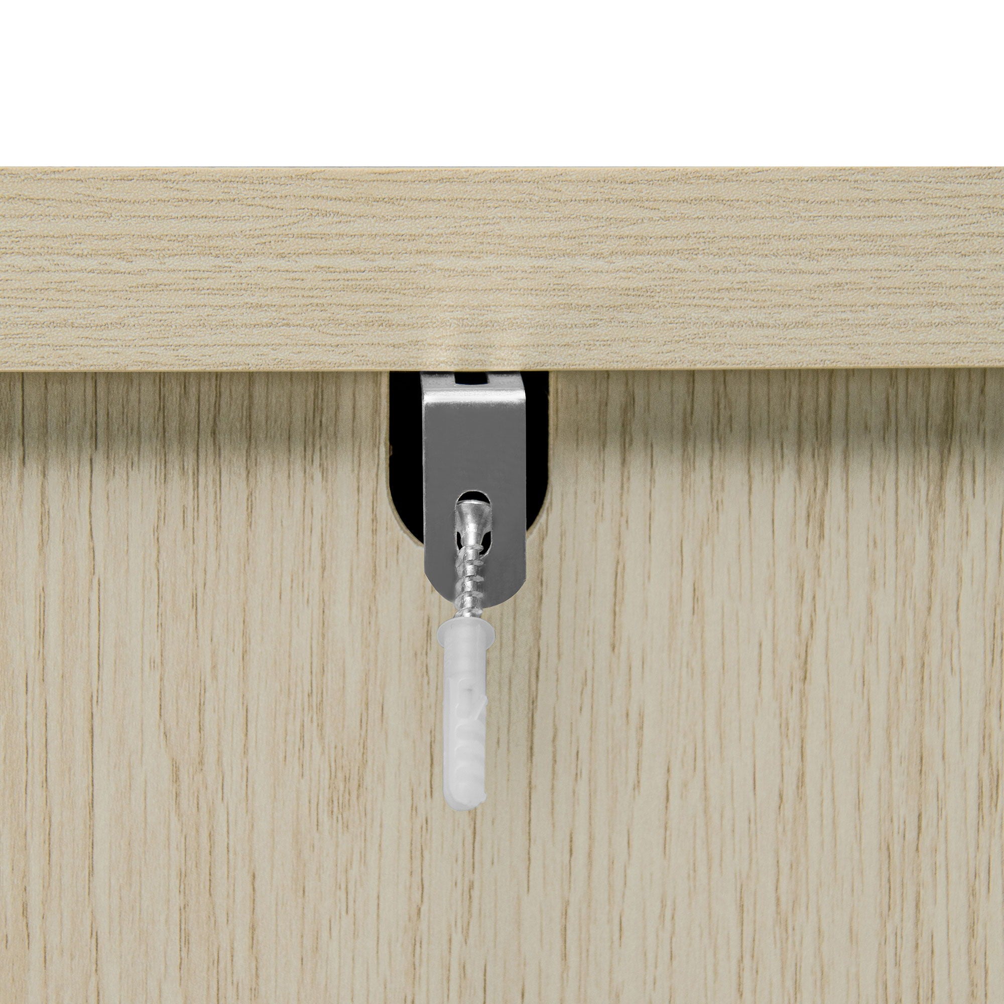 3 Drawer Buffet Sideboard With Adjustable Shelves, Storage Cabinet With Natural Seaweed Decor Doors For Living Room Kitchen Entryway - Natural
