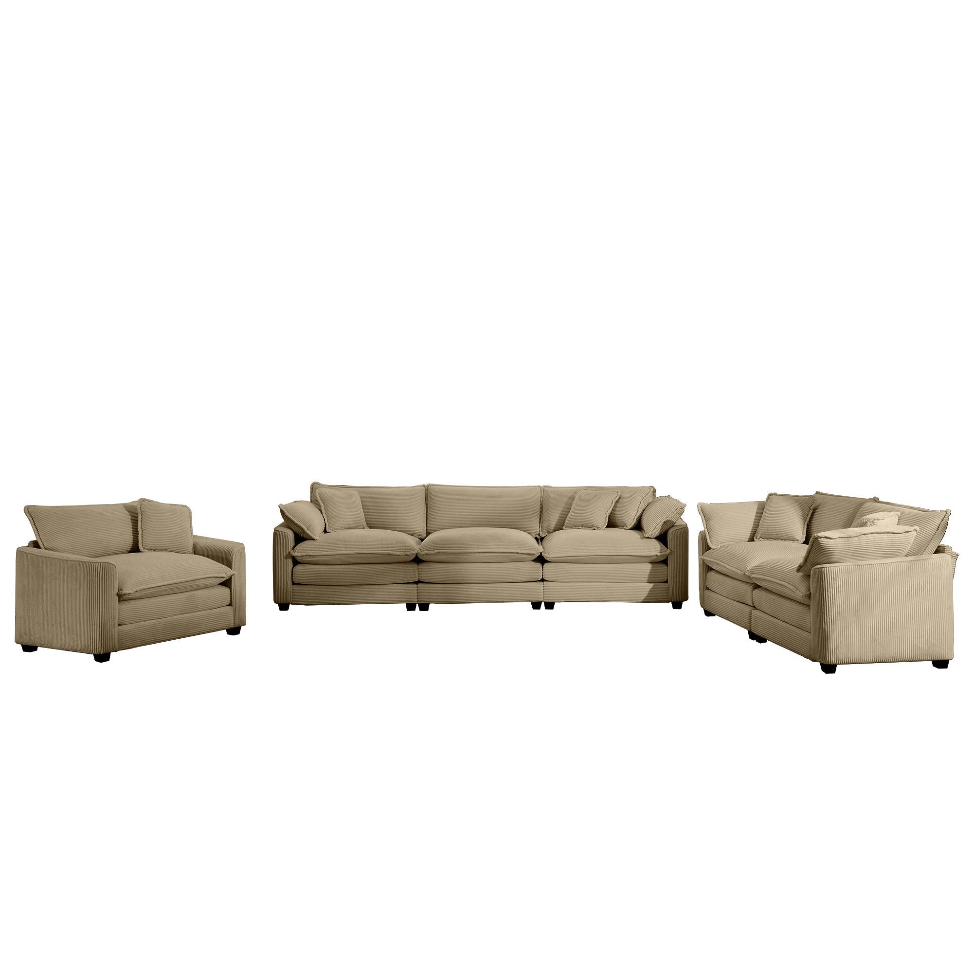 Elegant Oversized Sectional Sofa Set With Deep Seats And Flexible Layout