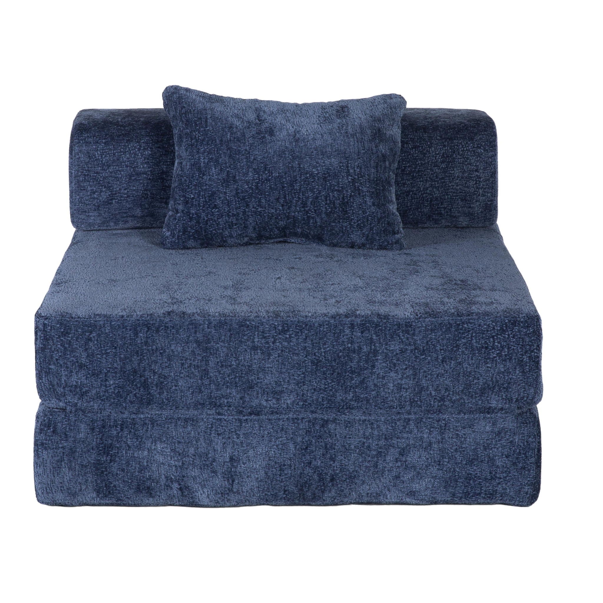 Convertible Floor Sofa Bed With Fixed Shape Frame For Living Room