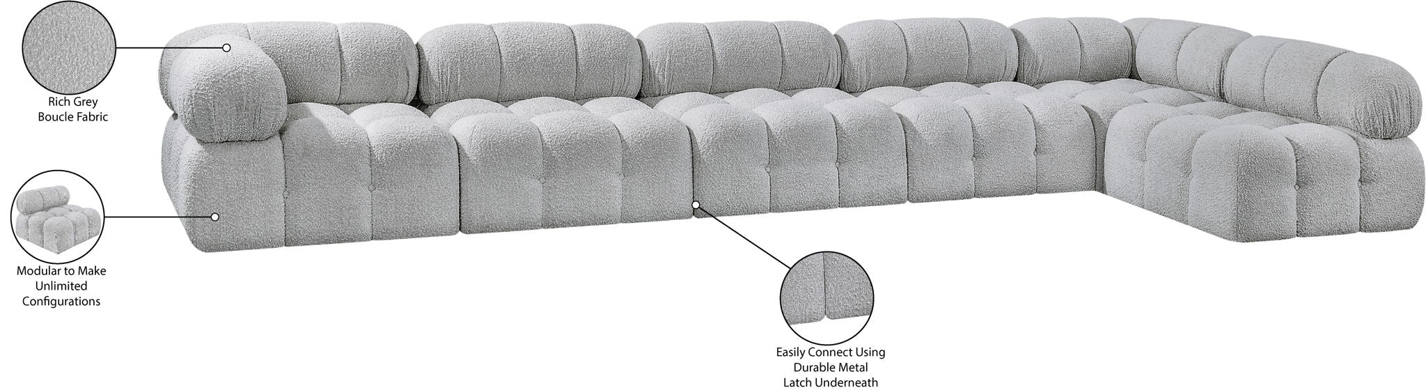 Ames - 6 Piece Modular L-Shaped Sectional
