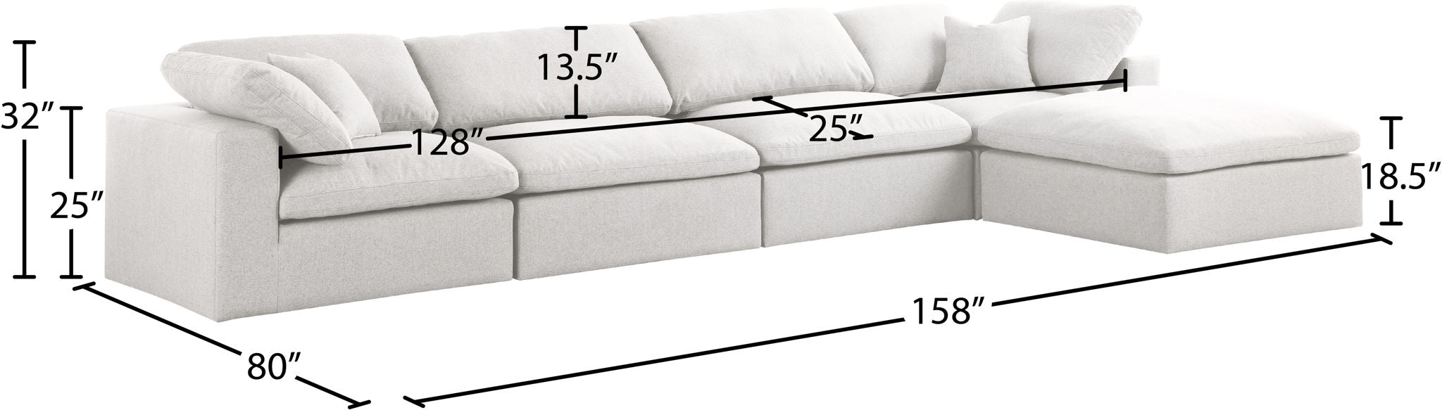 Serene - 5 Piece Modular Sectional