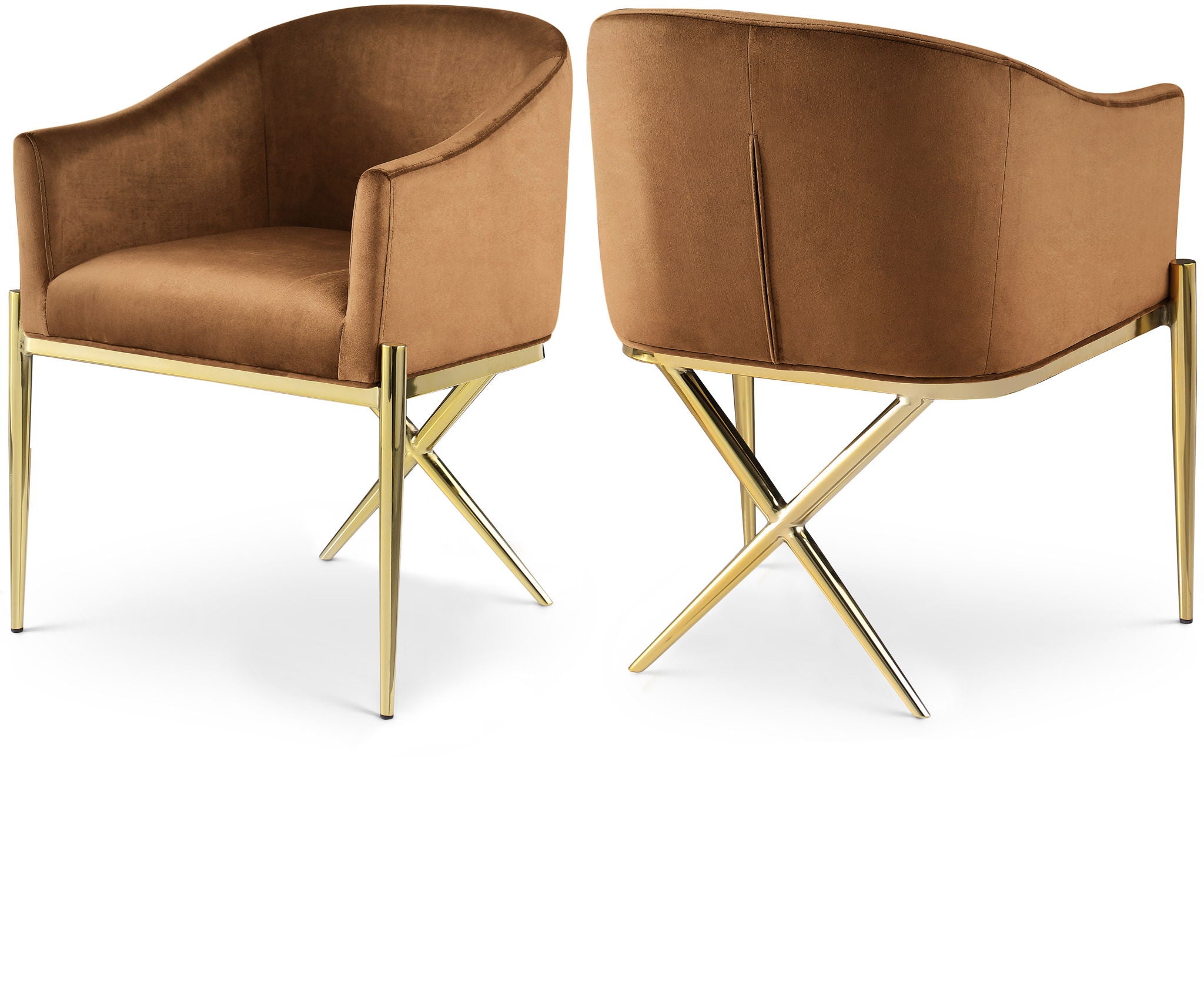 Xavier - Dining Chair with Gold Legs