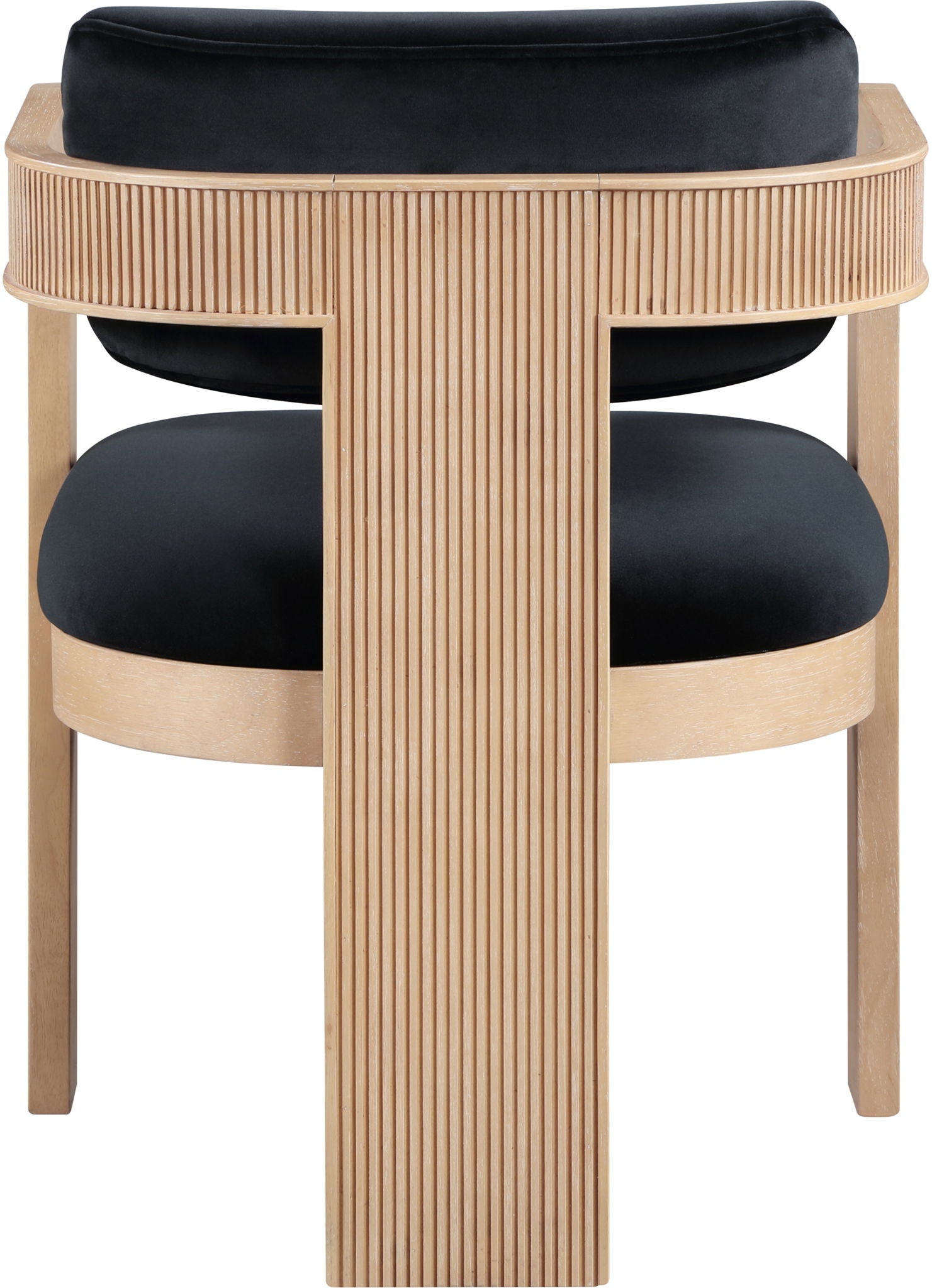 Sacha - Velvet Dining Chair With Natural Base (Set of 2)