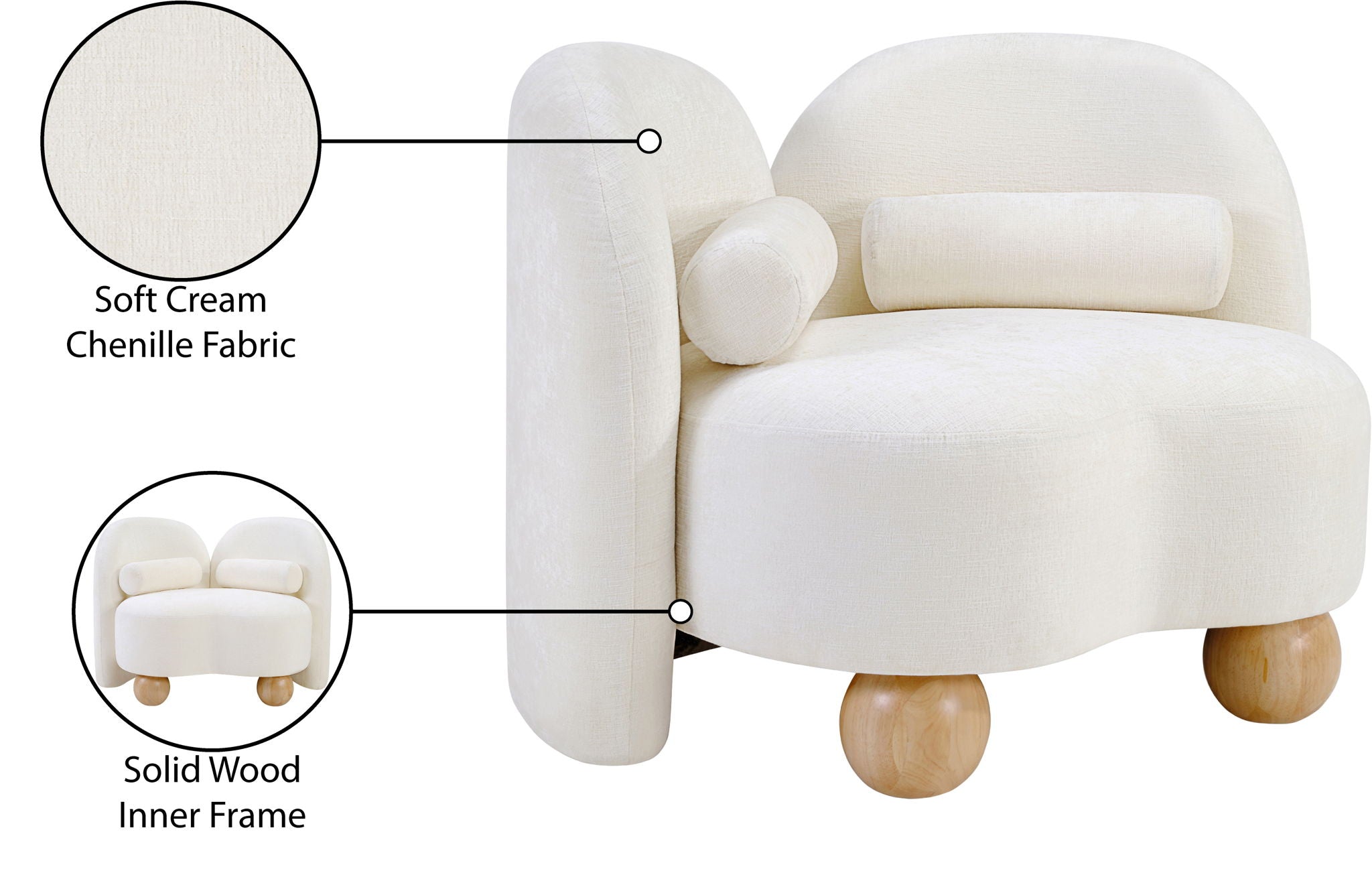 Daphne - Chenille Chair