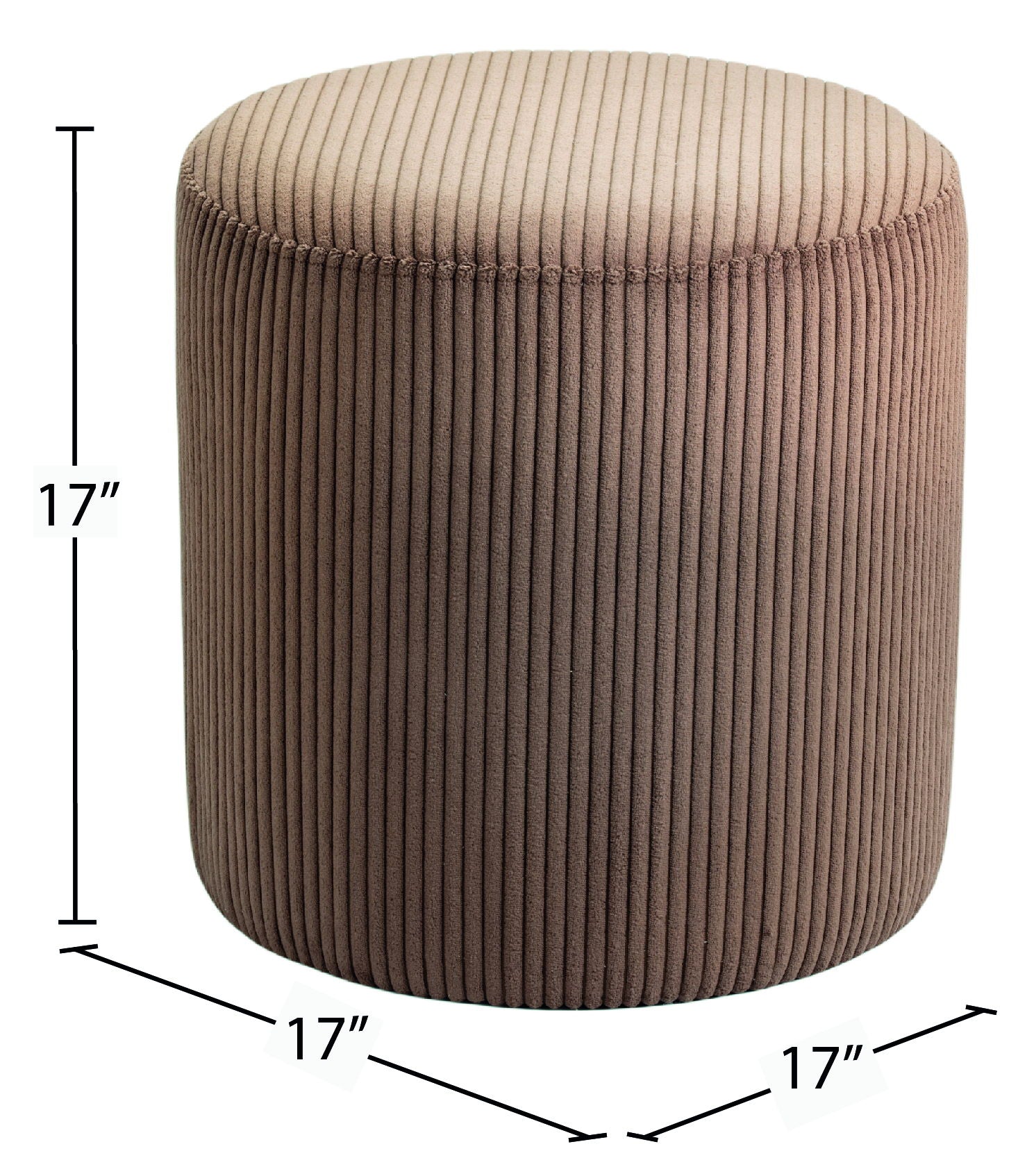Roy - Round Microsuede Ottoman / Stool