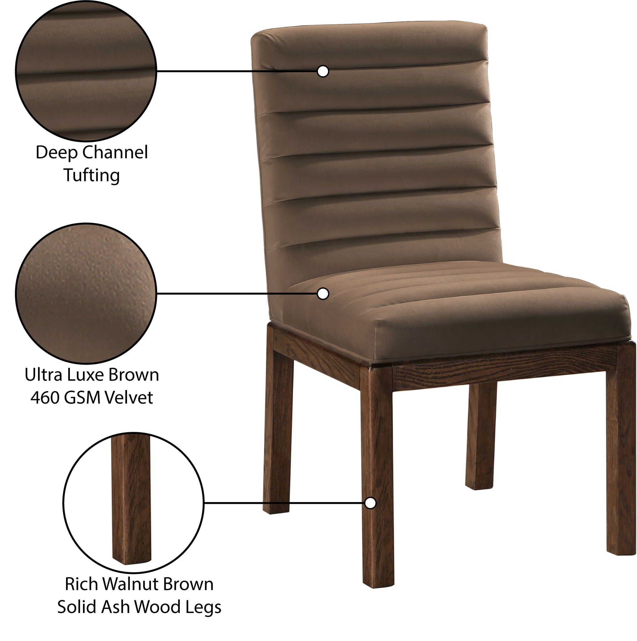 Evelyn - Dining Chair With Brown Legs