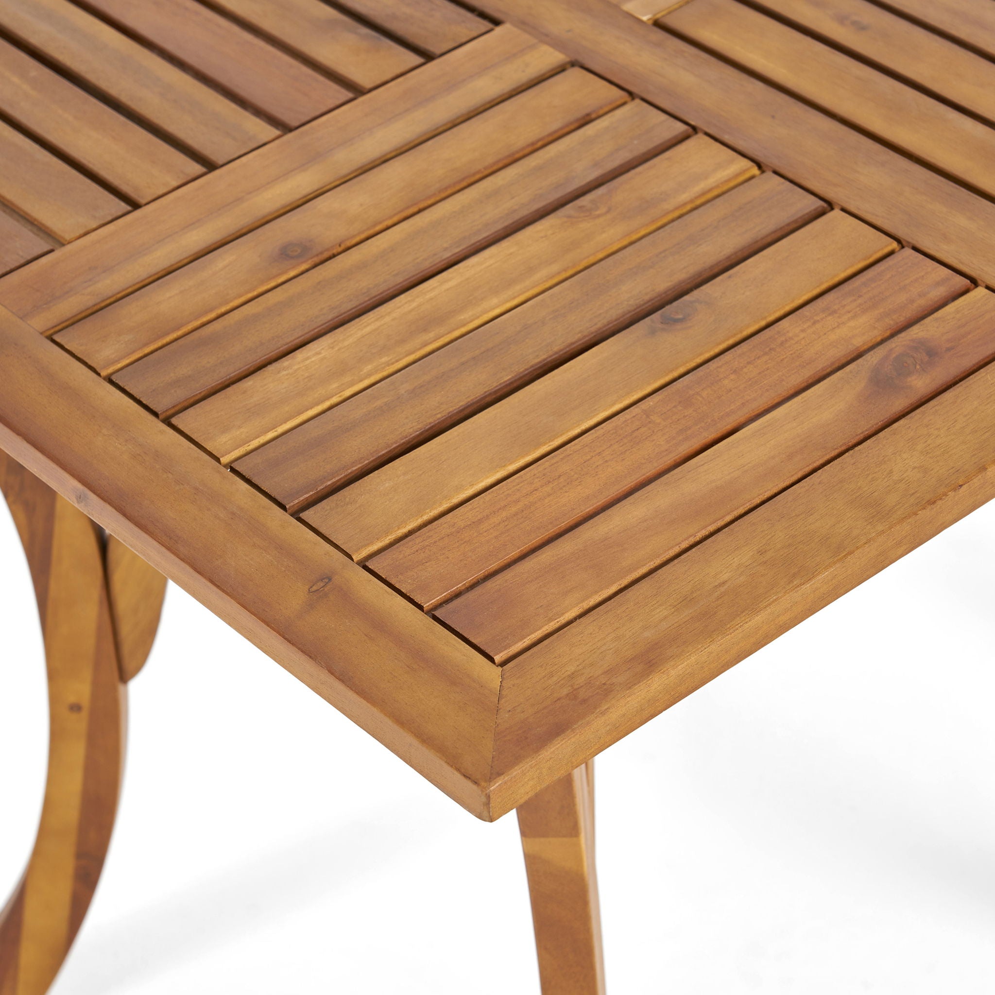 Outdoor Hermosa 5 Piece Wood Dining Set With Cushions - Teak / Beige