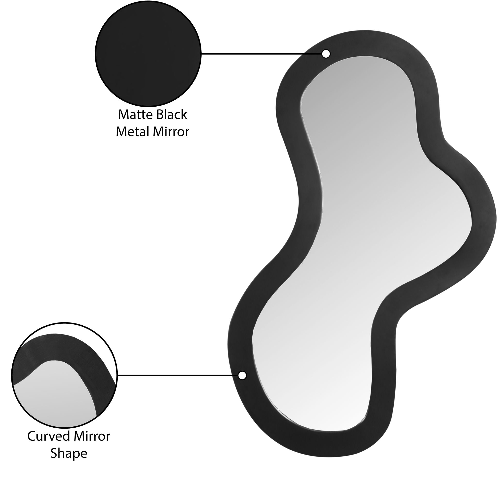 Oblique - Metal Frame Mirror