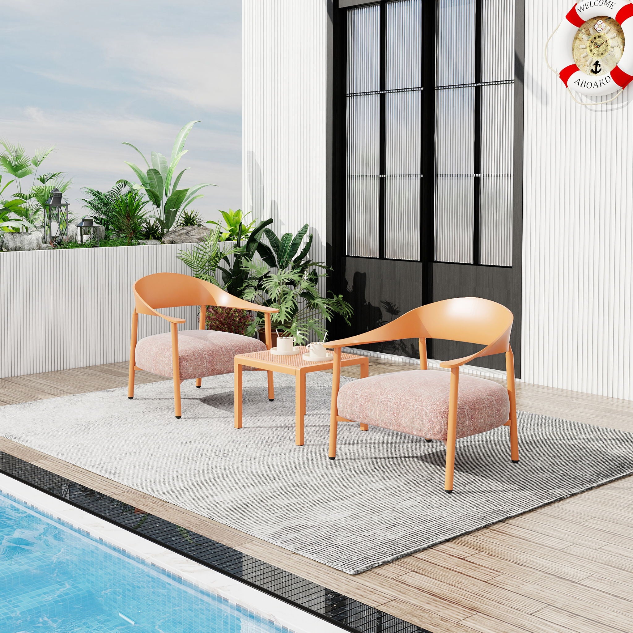 Furniture Set With Seat Cushions, Sturdy And Durable