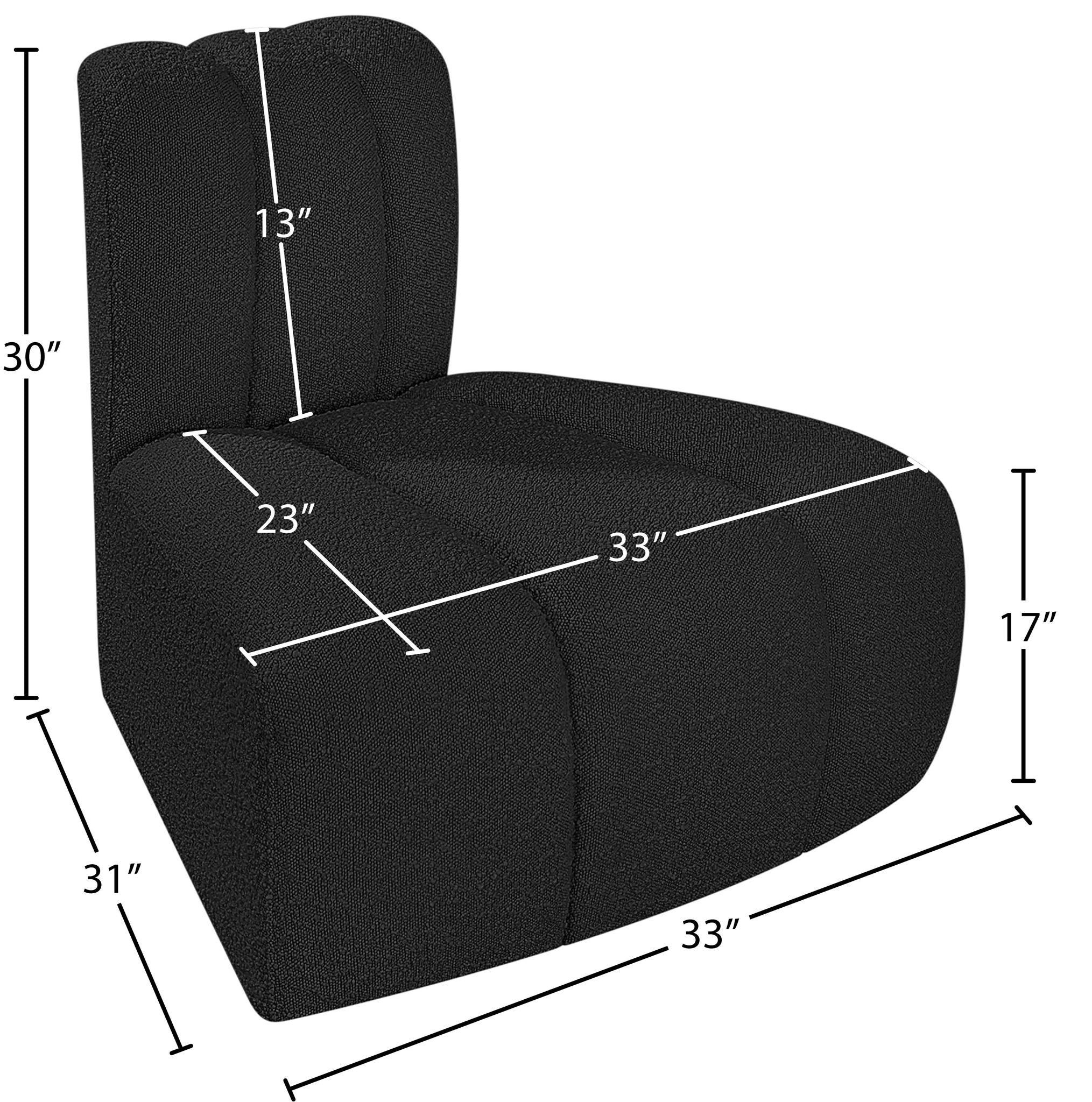 Arc - Boucle Fabric Reverse Corner
