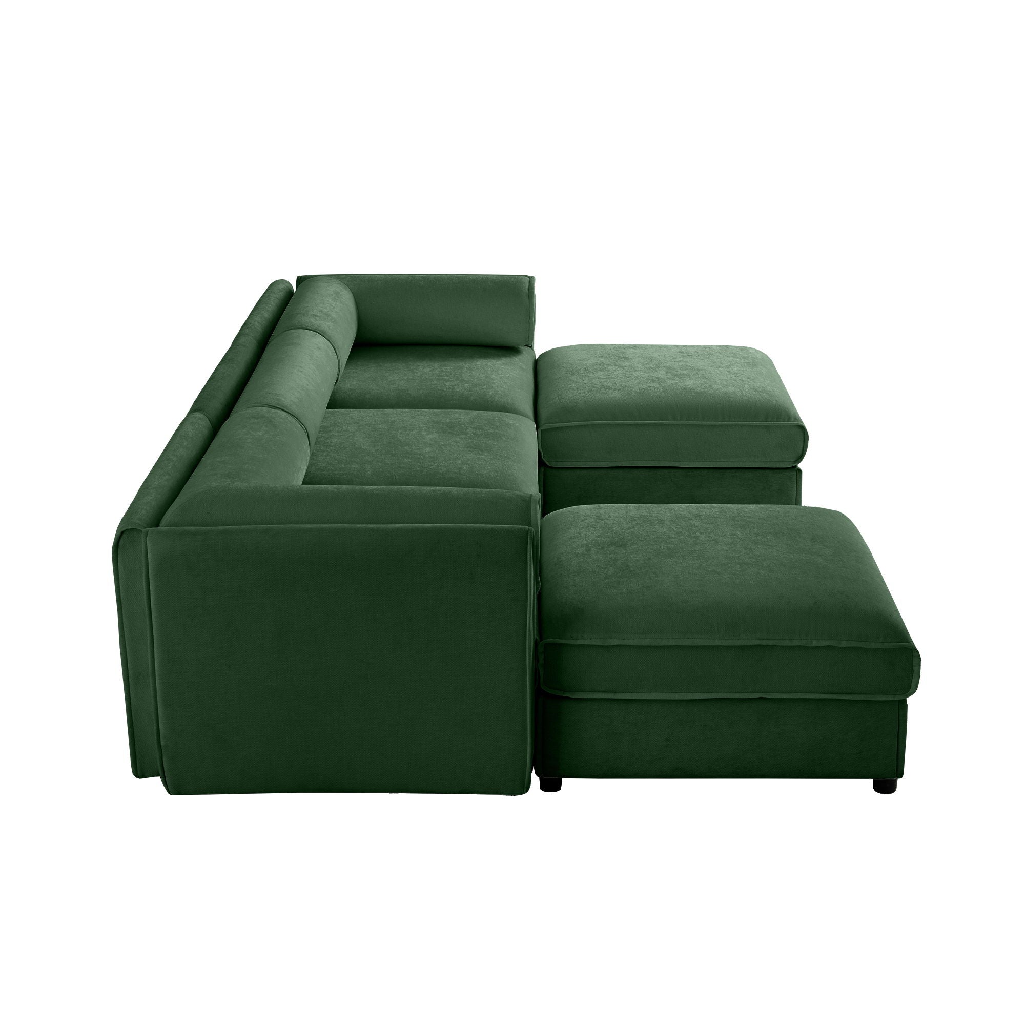 Contemporary Elegant Sofa With Storage And Ottoman