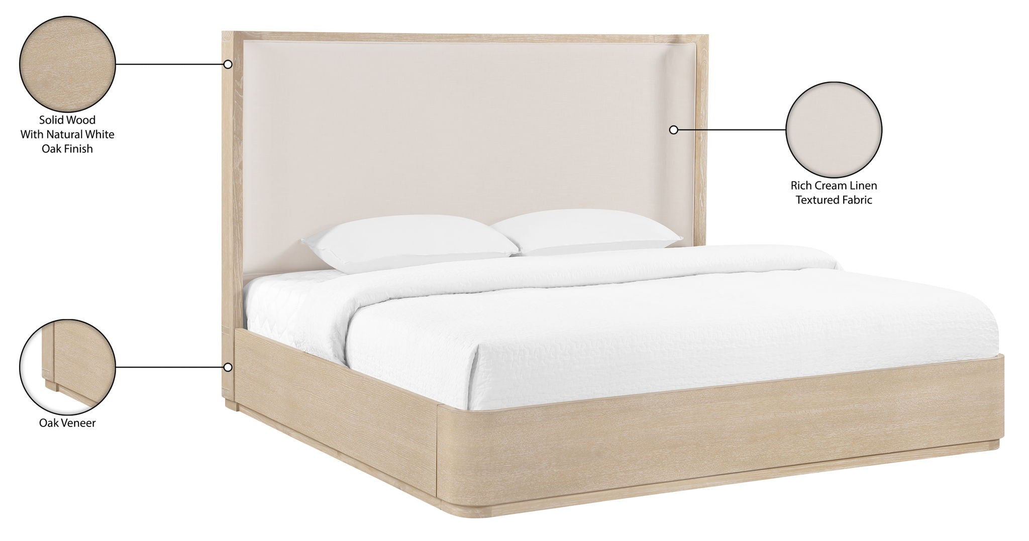Tiberio - Textured Fabric Bed