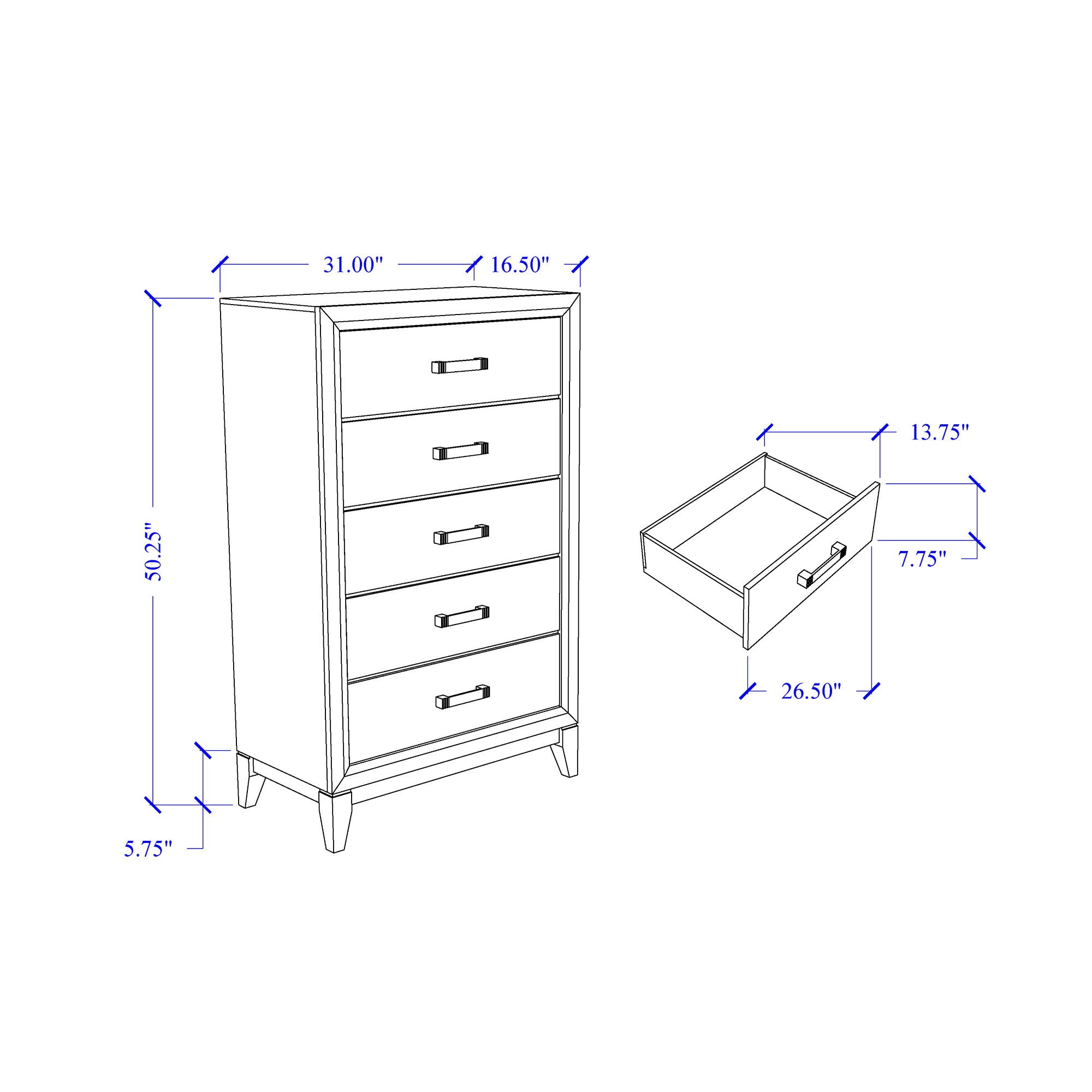 Mirage - 5 Piece Bedroom Set
