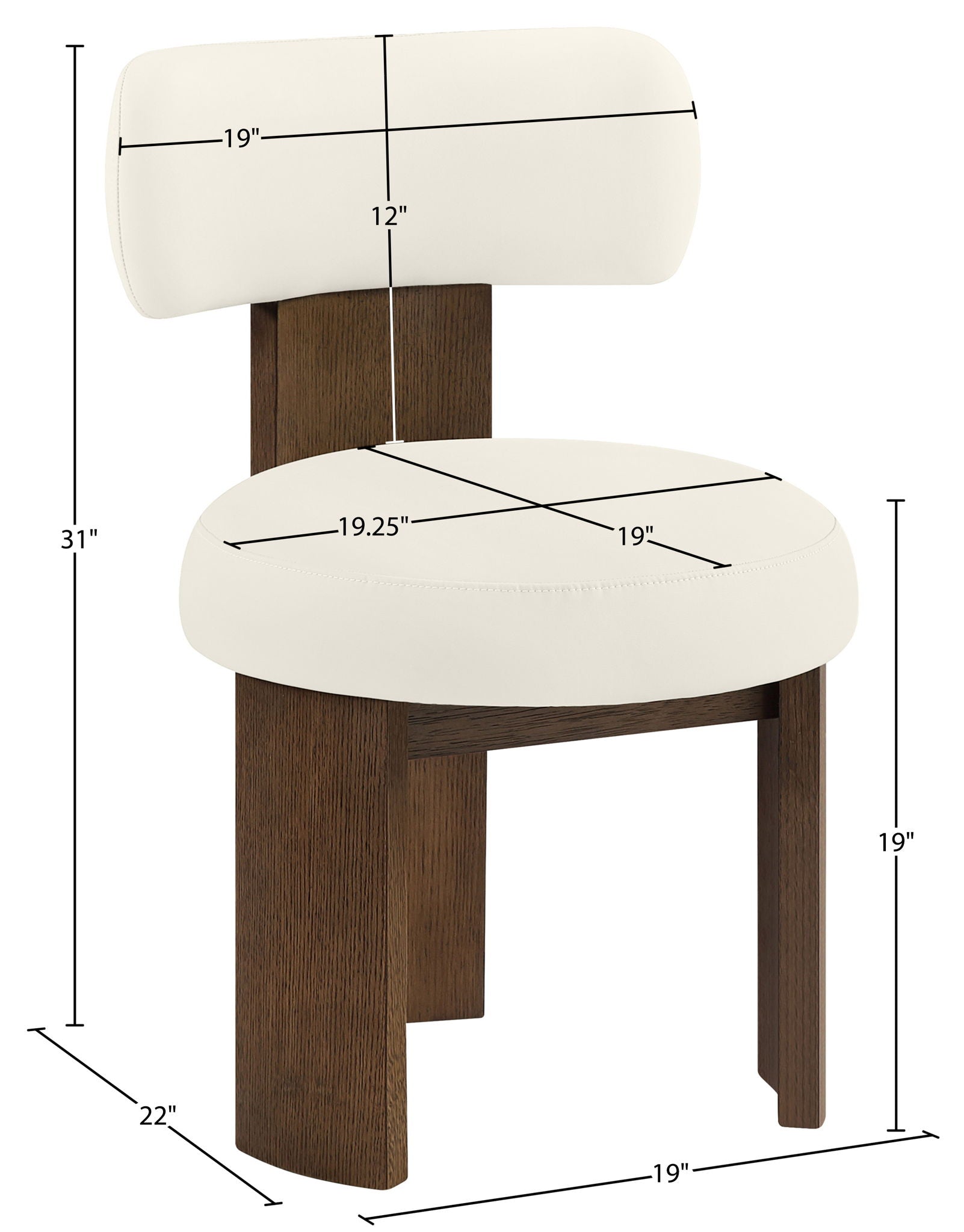 Atelier - Vegan Leather Upholstered Dining Chair (Set of 2) - Painted Brown Frame