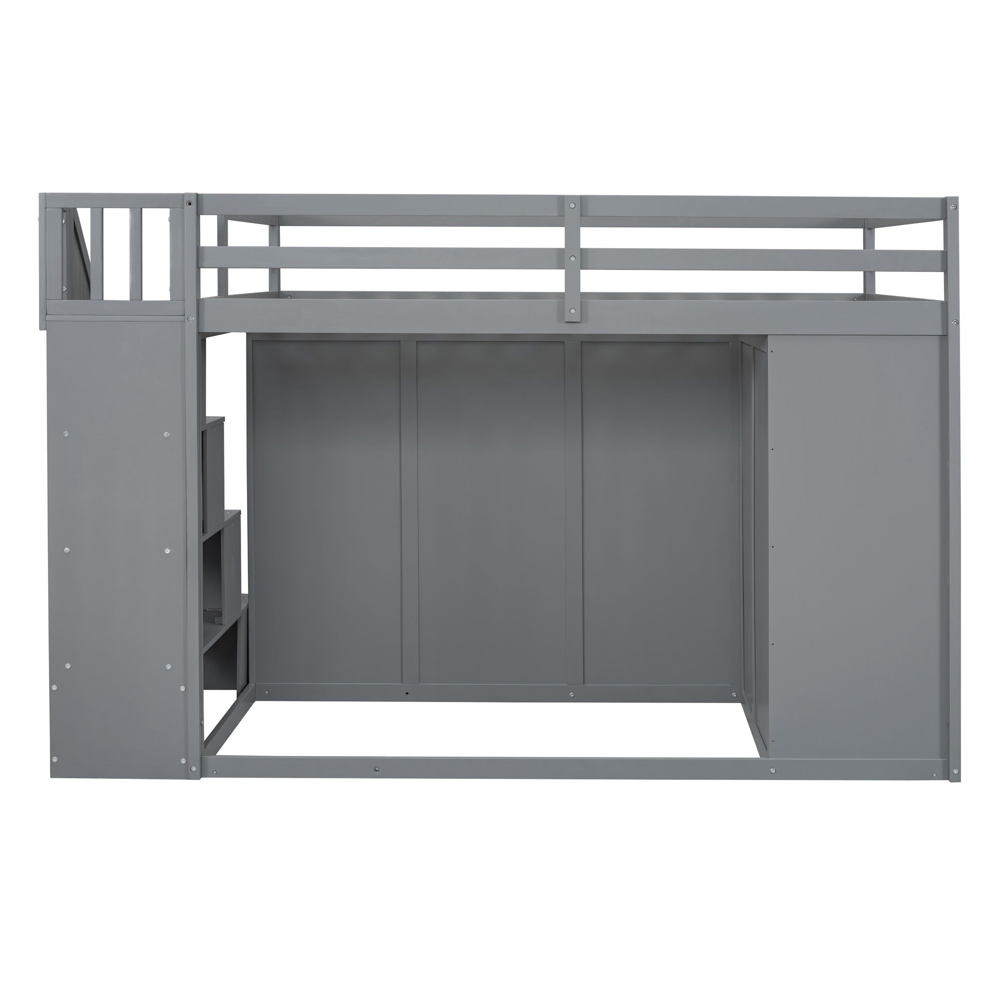 Loft Bed With Built In Wardrobes, Cabinets And Drawers