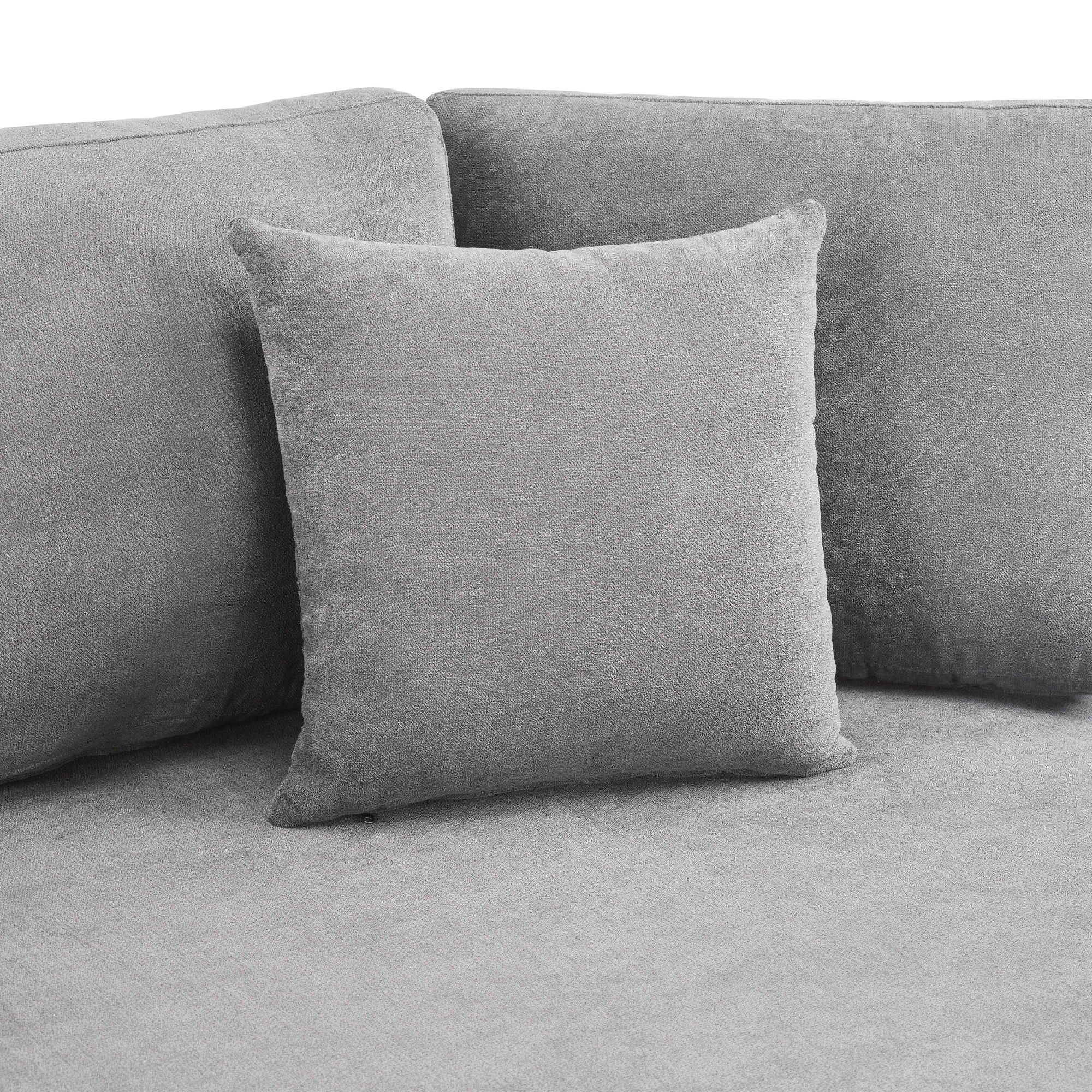 Modern 3 Seater Upholstered Sofa With Curved Design