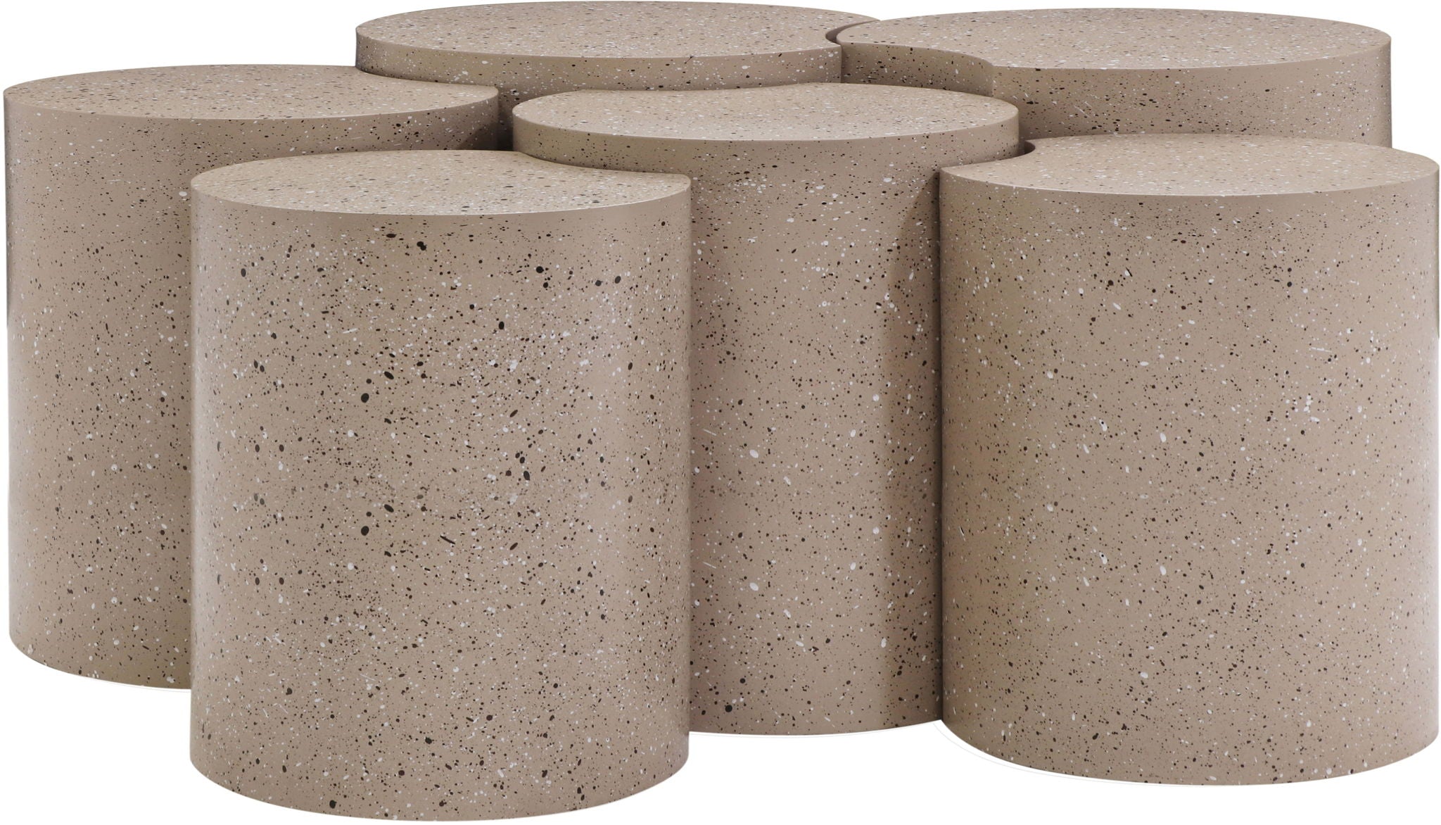 Dimple - 20" 6 Piece Modular Coffee Table - Terazzo Finish