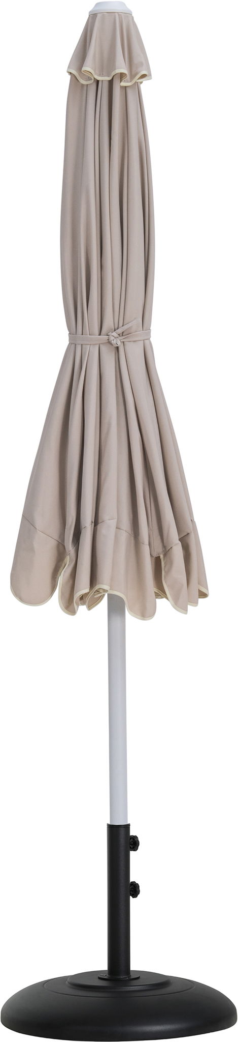 Amalfi - Patio Umbrella - Black Base / White Pole