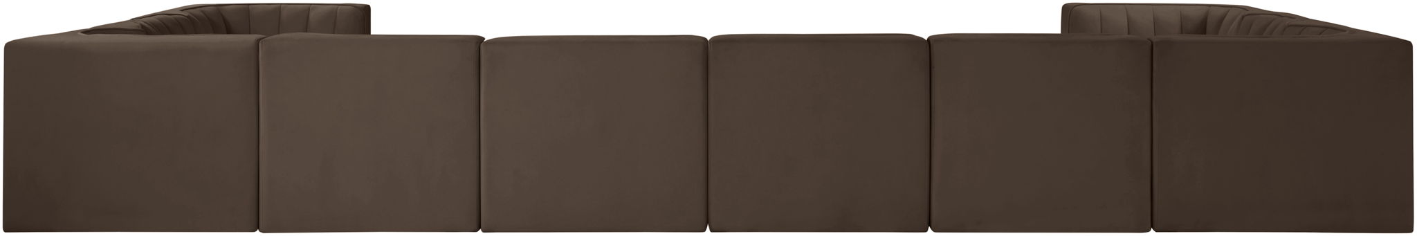 Rummi - Velvet Performance Fabric Upholstered 10 Piece Modular Sectional