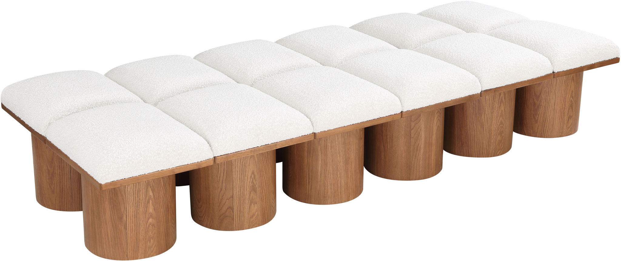 Pavilion - 12 Piece Modular Bench With Brown Base