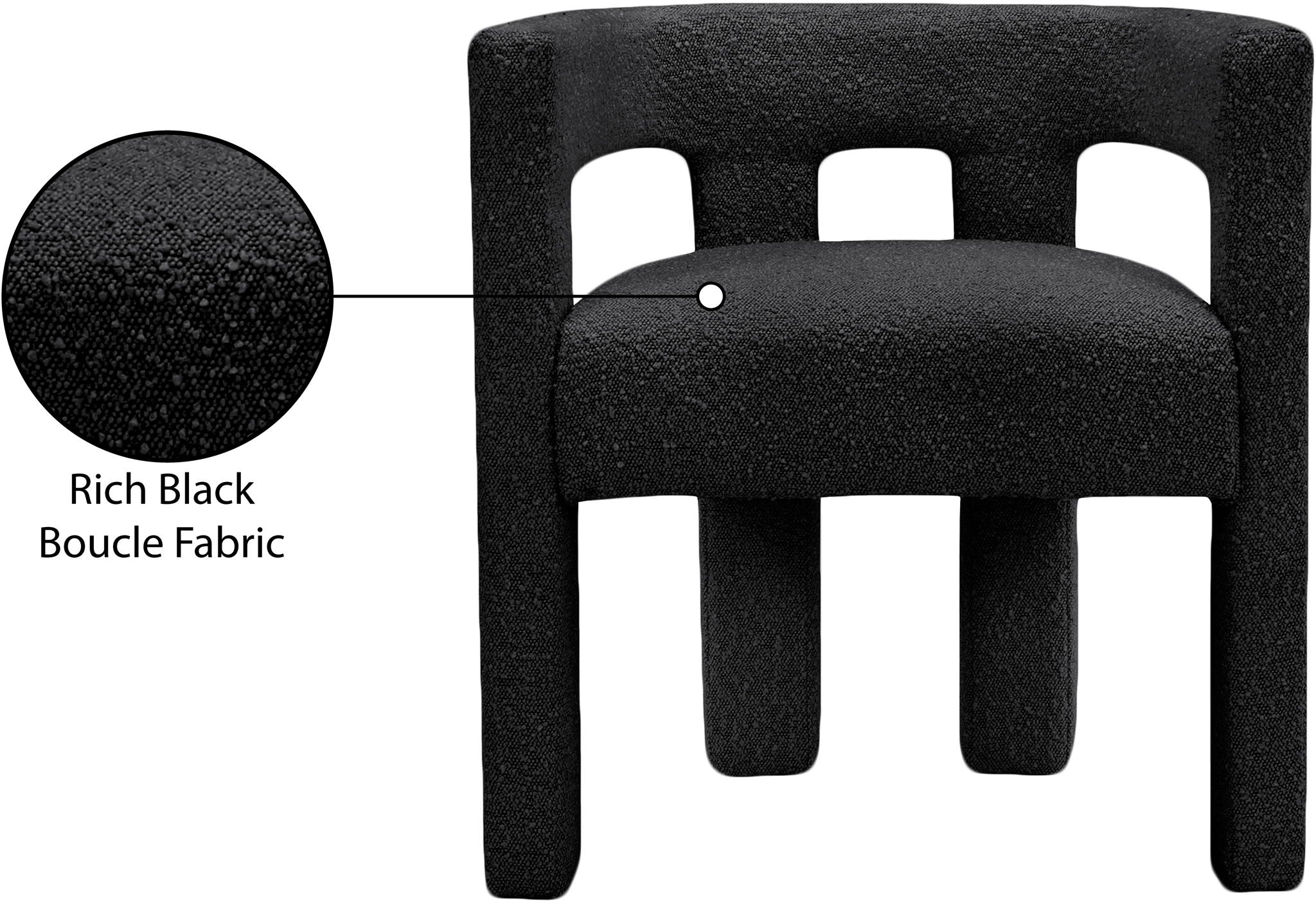 Athena - Boucle Fabric Dining Chair