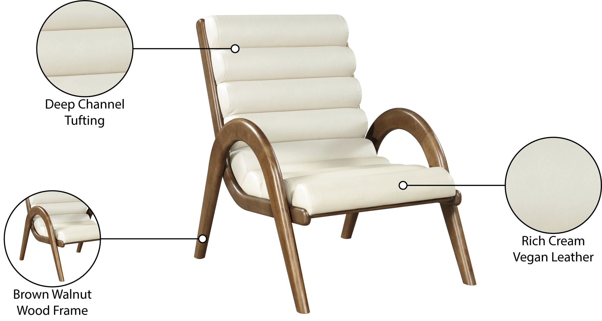 Randal - Accent Chair - Walnut Frame