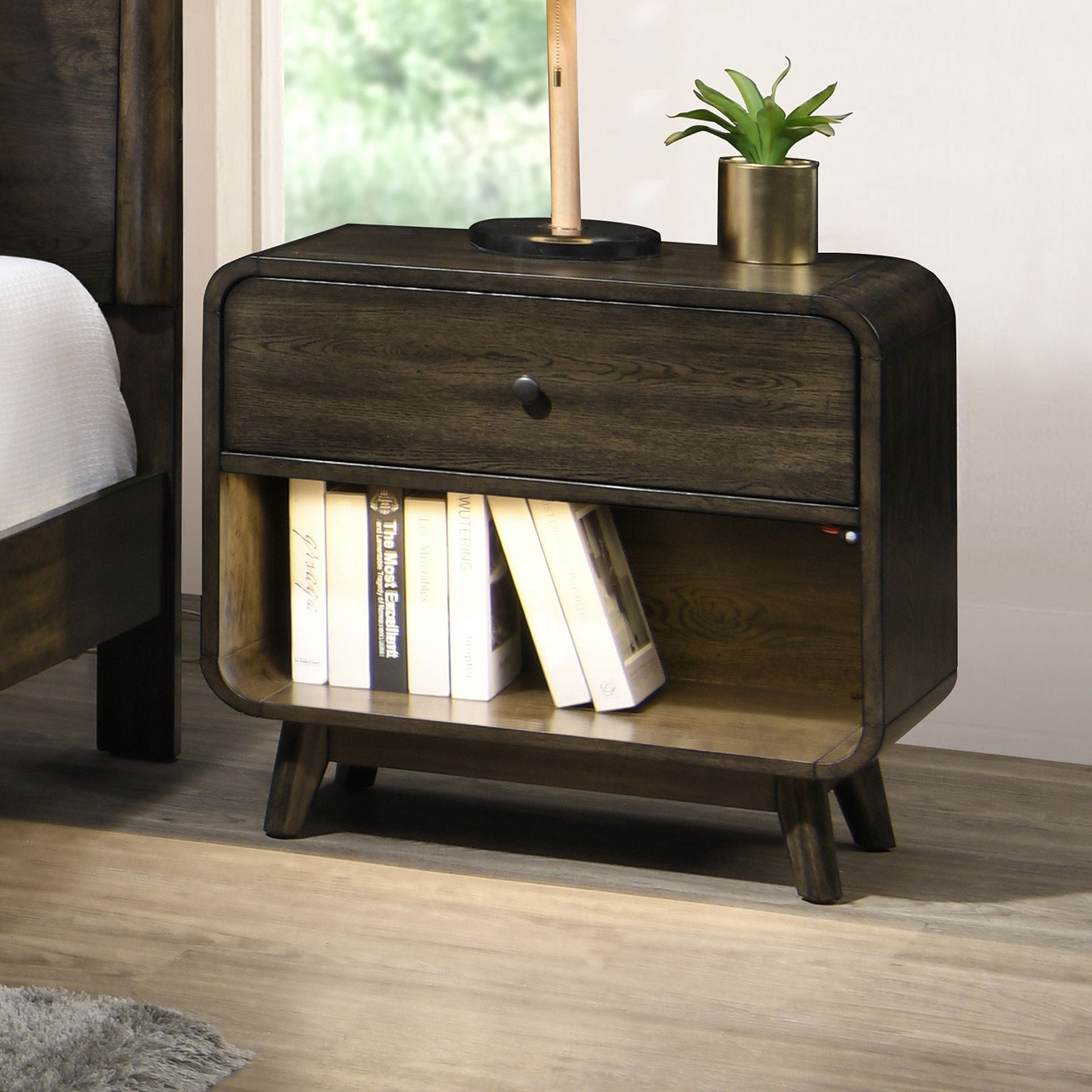 Rex - Nightstand - Walnut