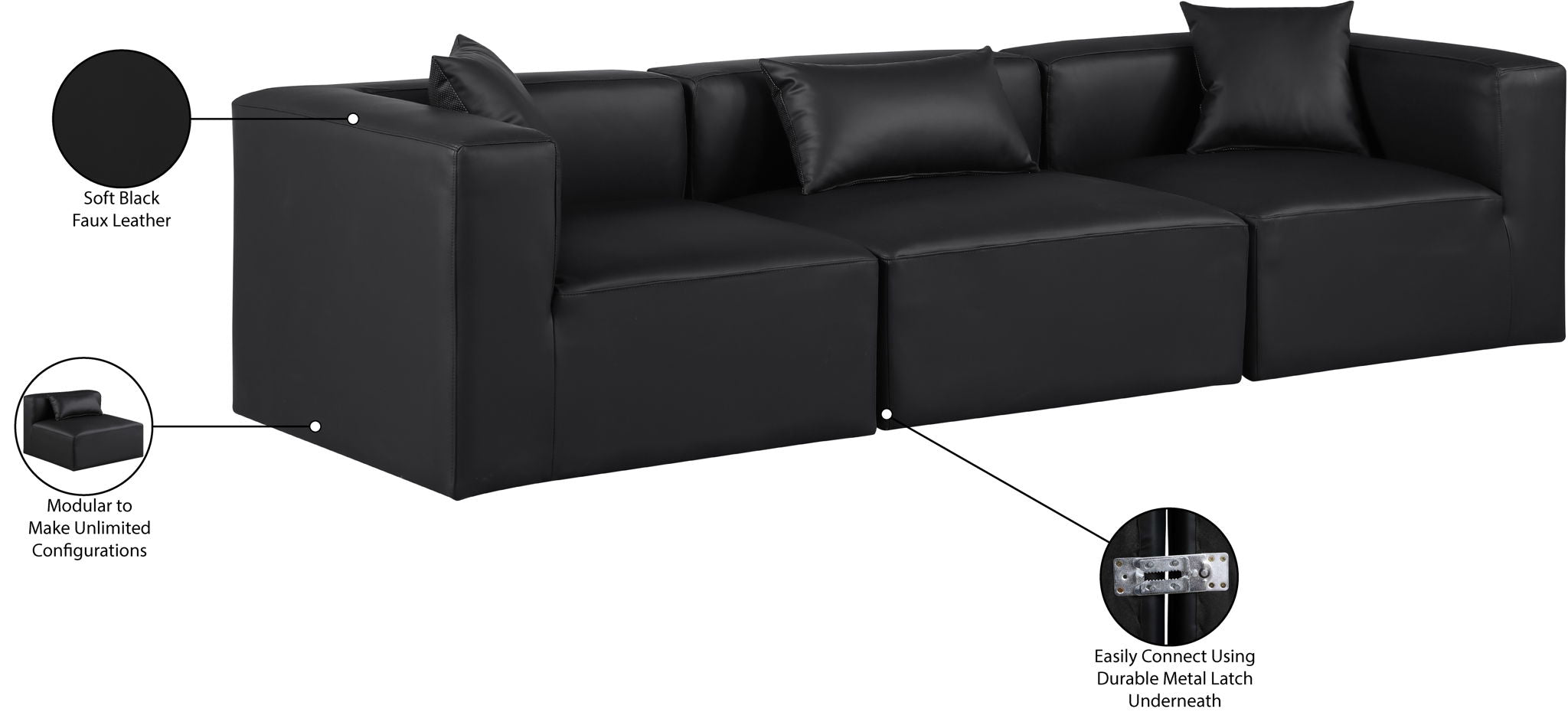 Cube - Modular 3 Seat Sofa