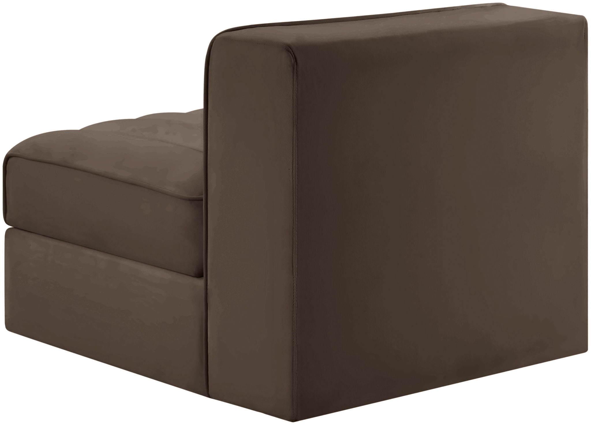 Rummi - Velvet Performance Fabric Upholstered Modular Armless Chair
