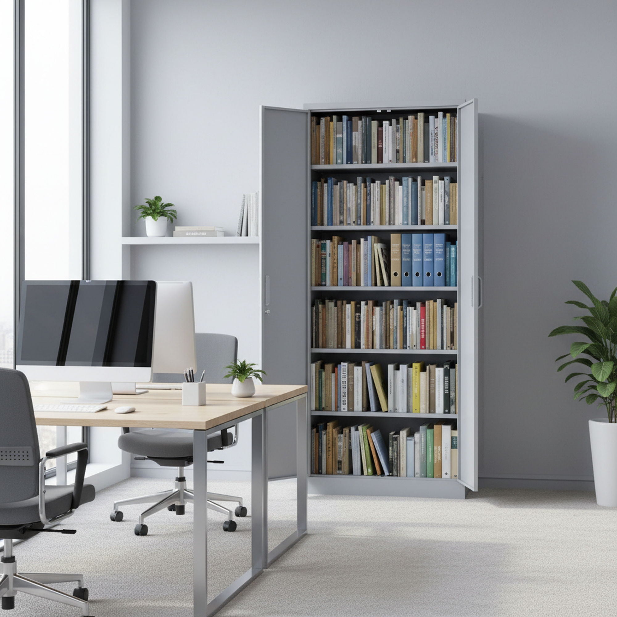 Ironclad - Storage Cabinet With Locking Doors And 4 Adjustable Shelves