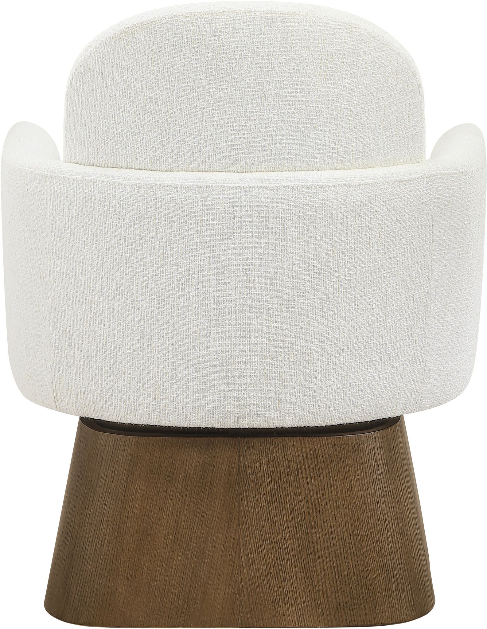 Marlowe - Linen Textured Fabric Upholstered Swivel Accent Chair - Stained Brown