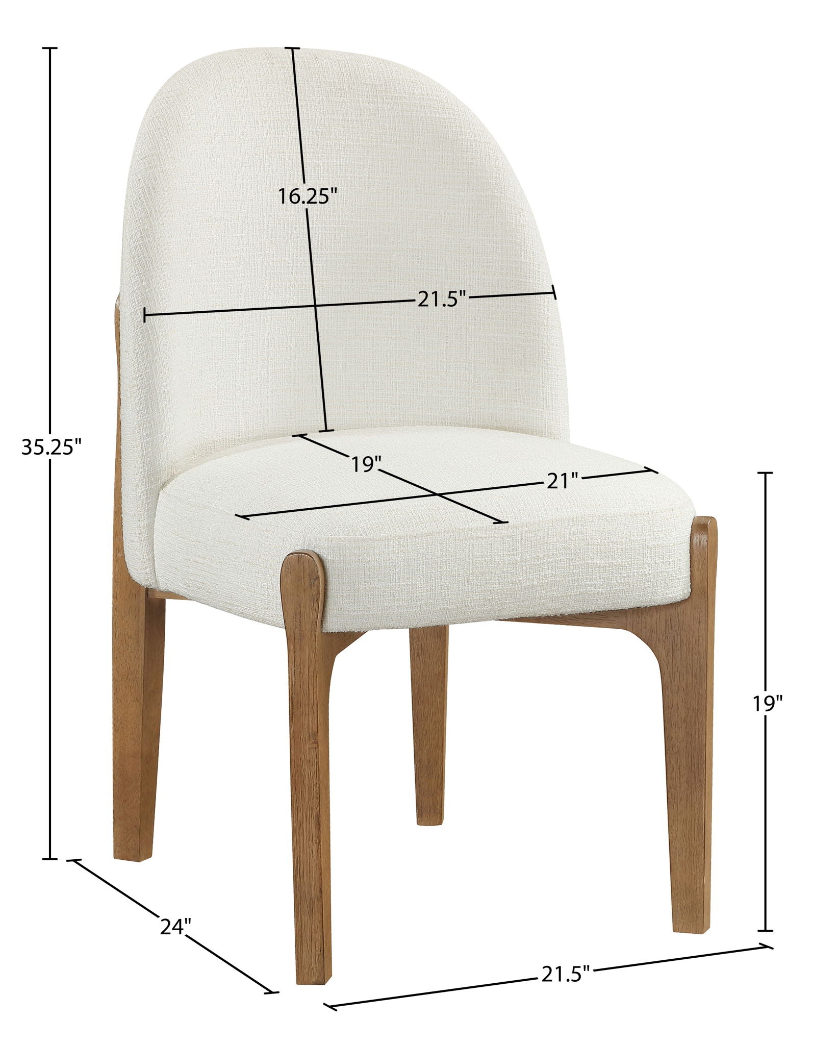 Torino - Upholstered Dining Chair With Brushed Brown Base (Set of 2)