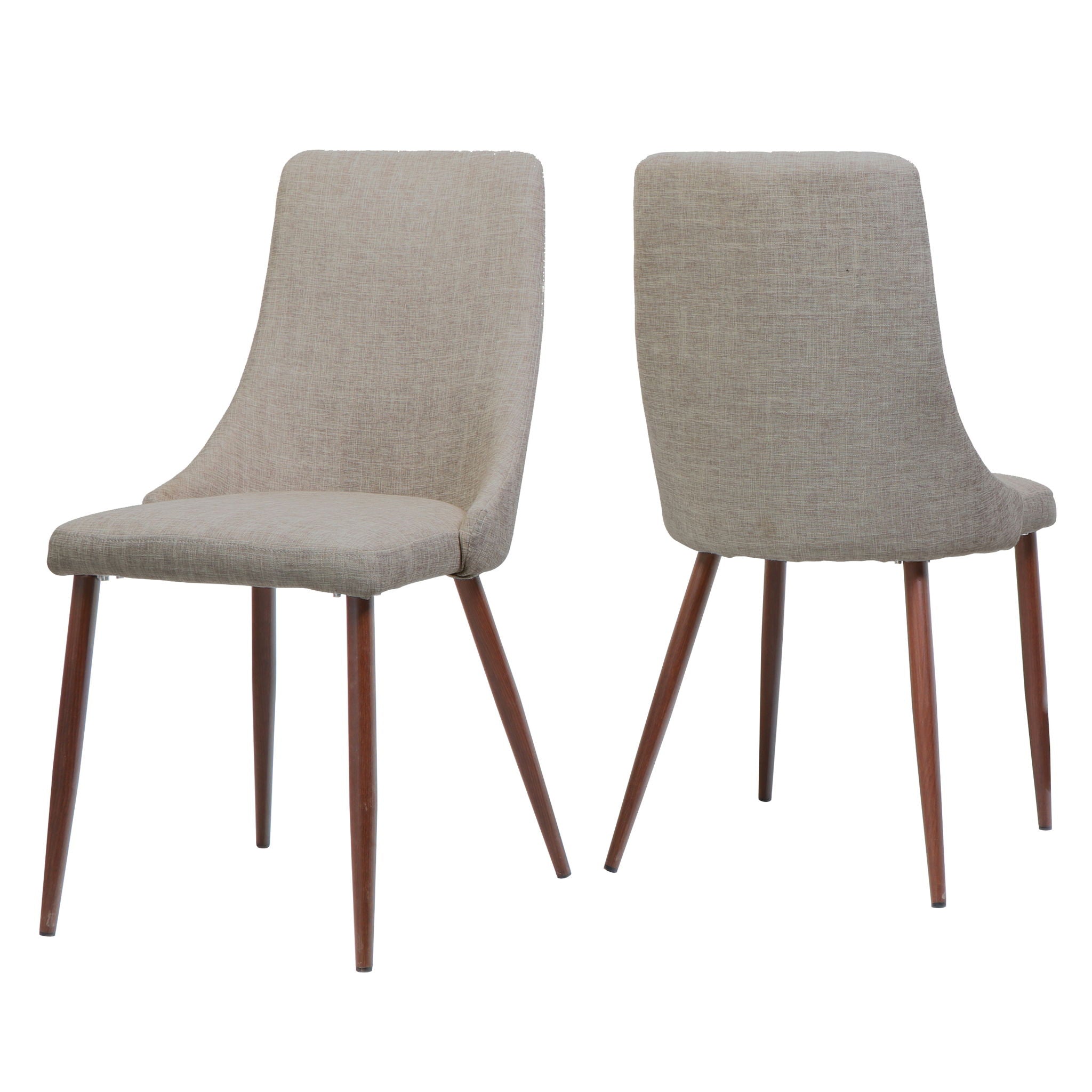 Mid Century Modern Fabric Armless Dining Chair