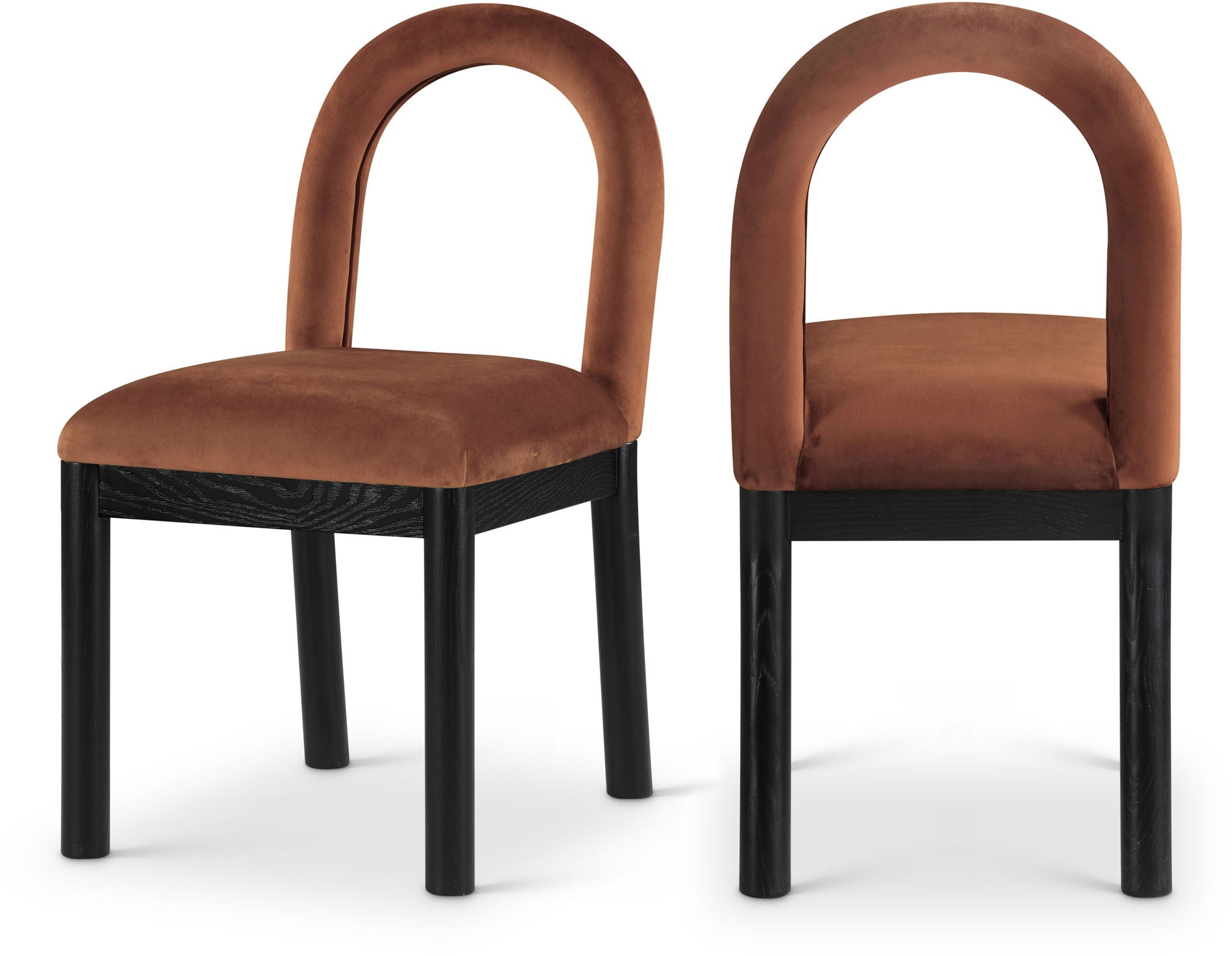 Conrad - Velvet Dining Chair With Black Legs