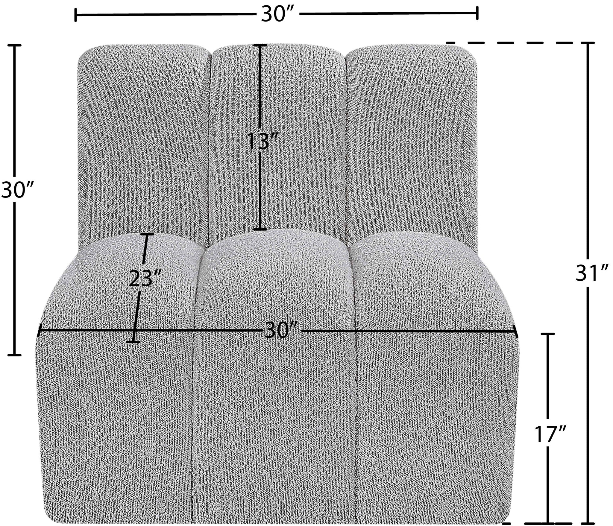 Arc - Boucle Fabric Straight Chair