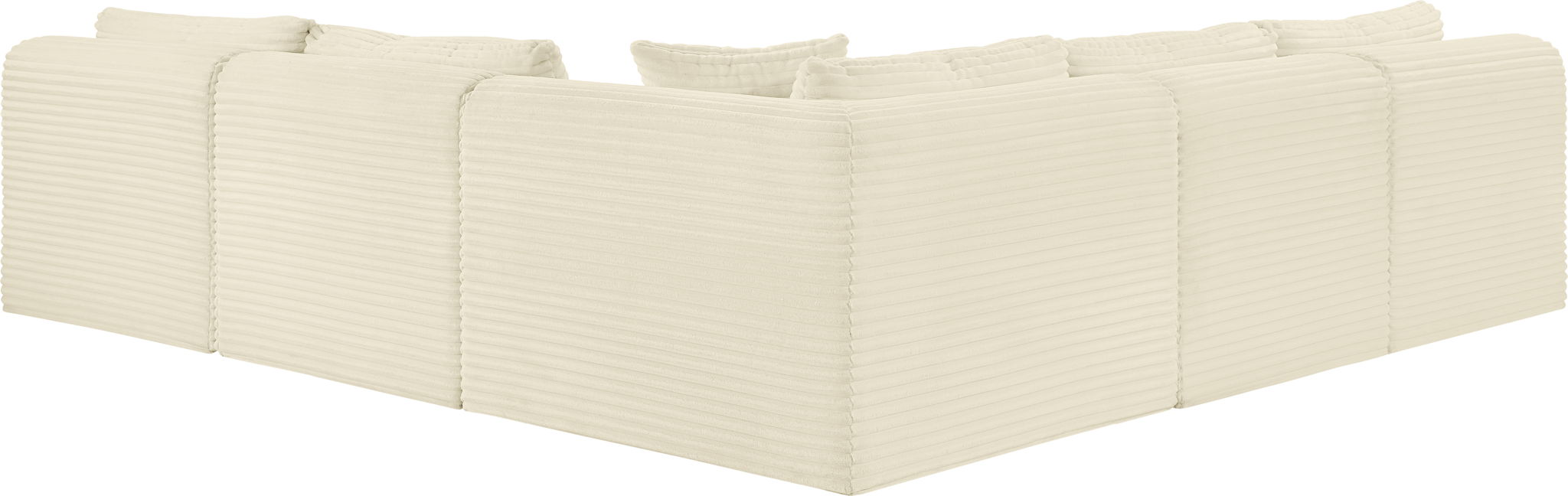 Shaggy - 5 Piece Modular Corner Armless Sectional
