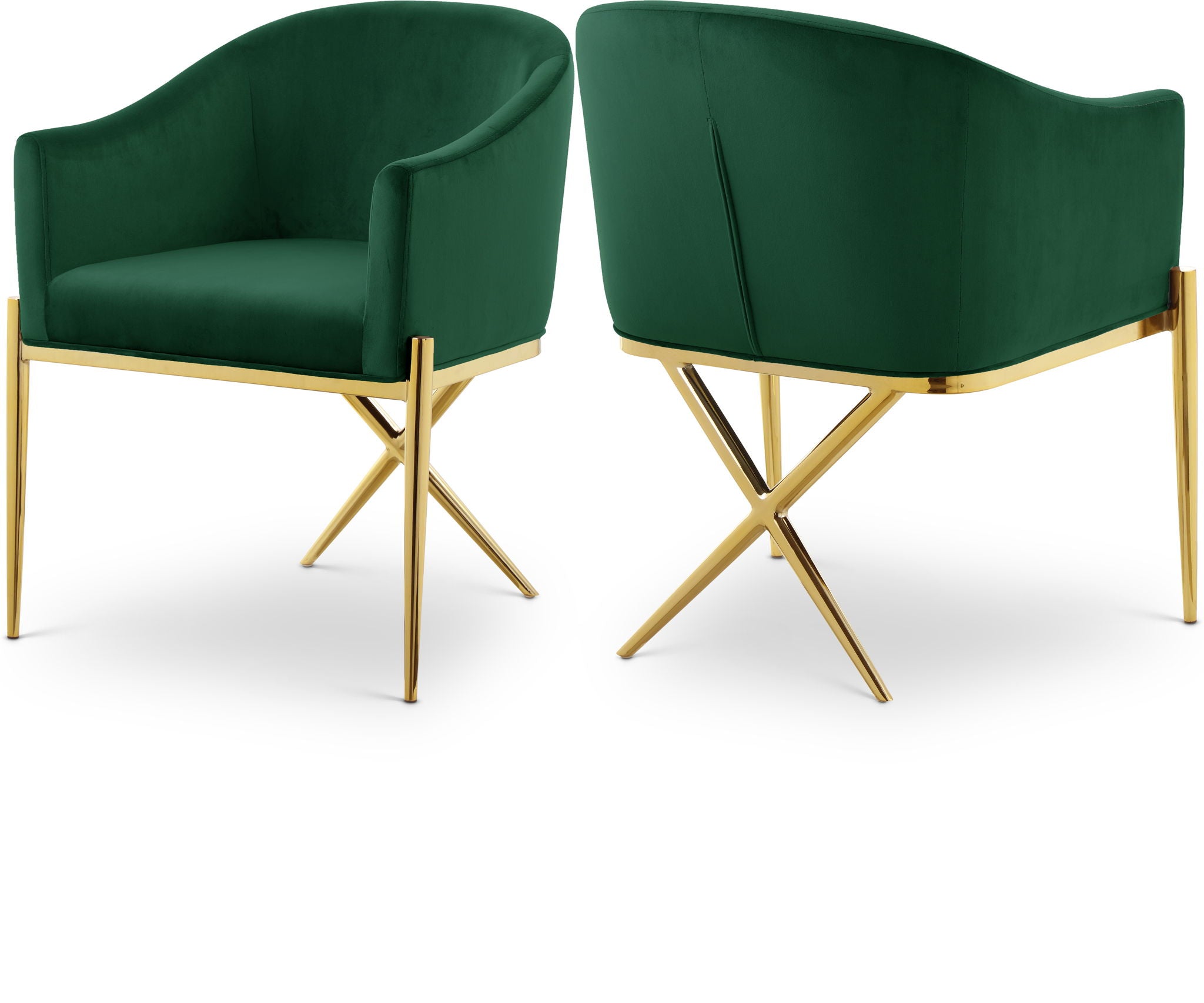 Xavier - Dining Chair with Gold Legs