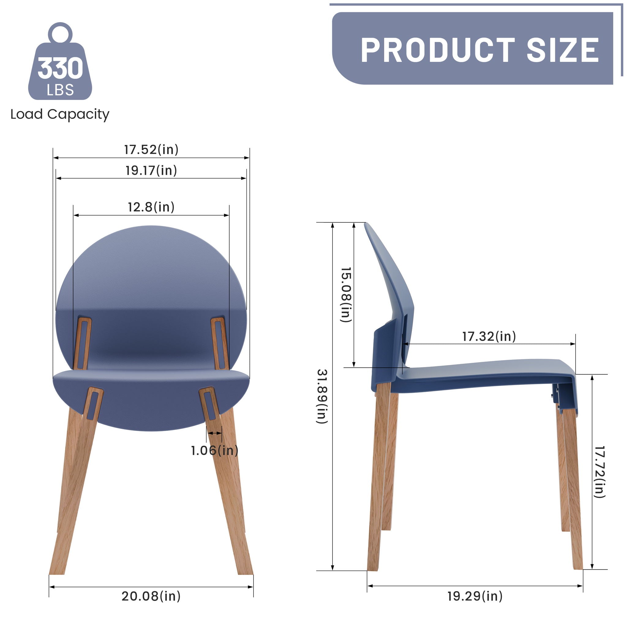 4 Piece Set Of Single Chairs With A Design Combining Modern And Traditional Elements