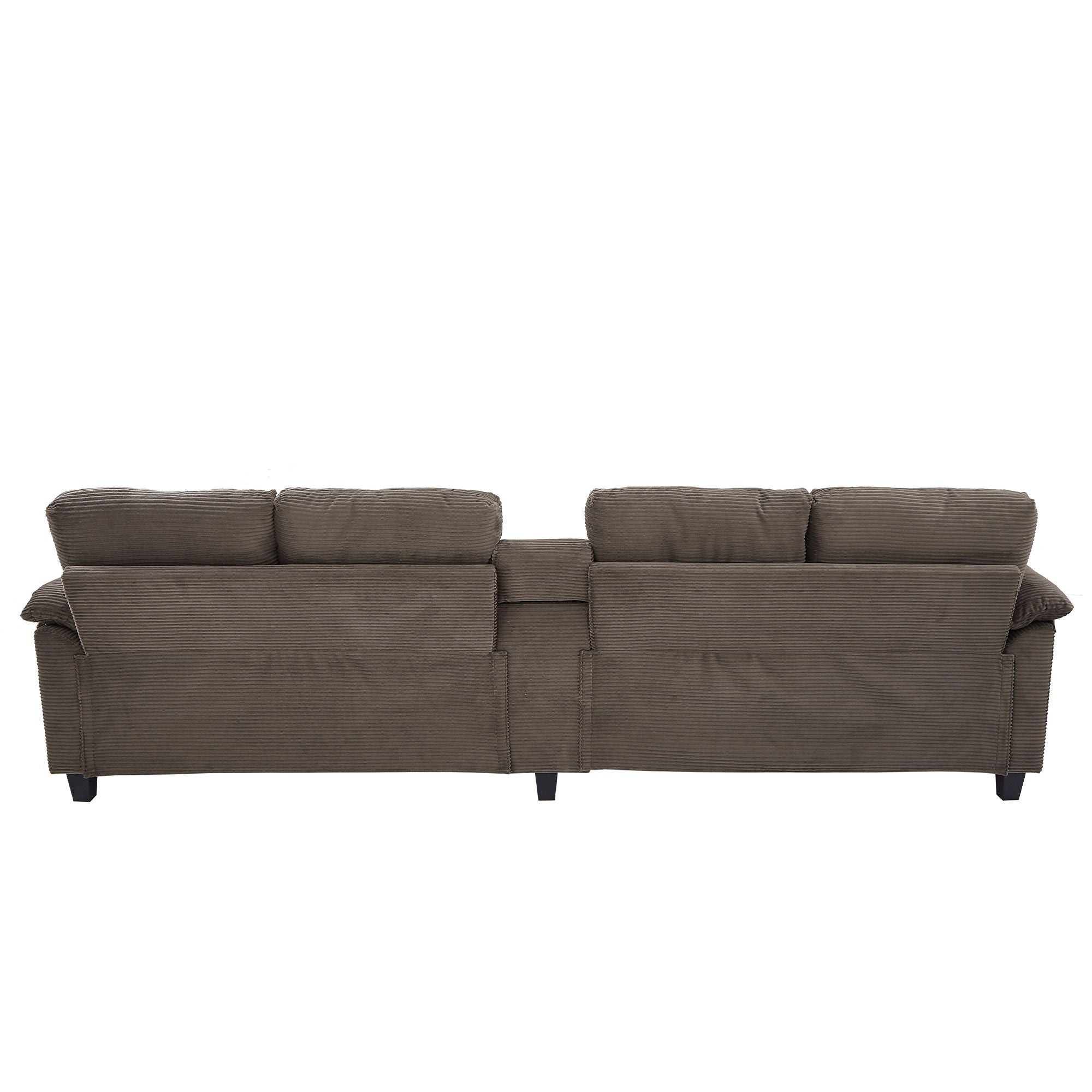 Modern U-Shaped Sectional Sofa With Storage Ottomans
