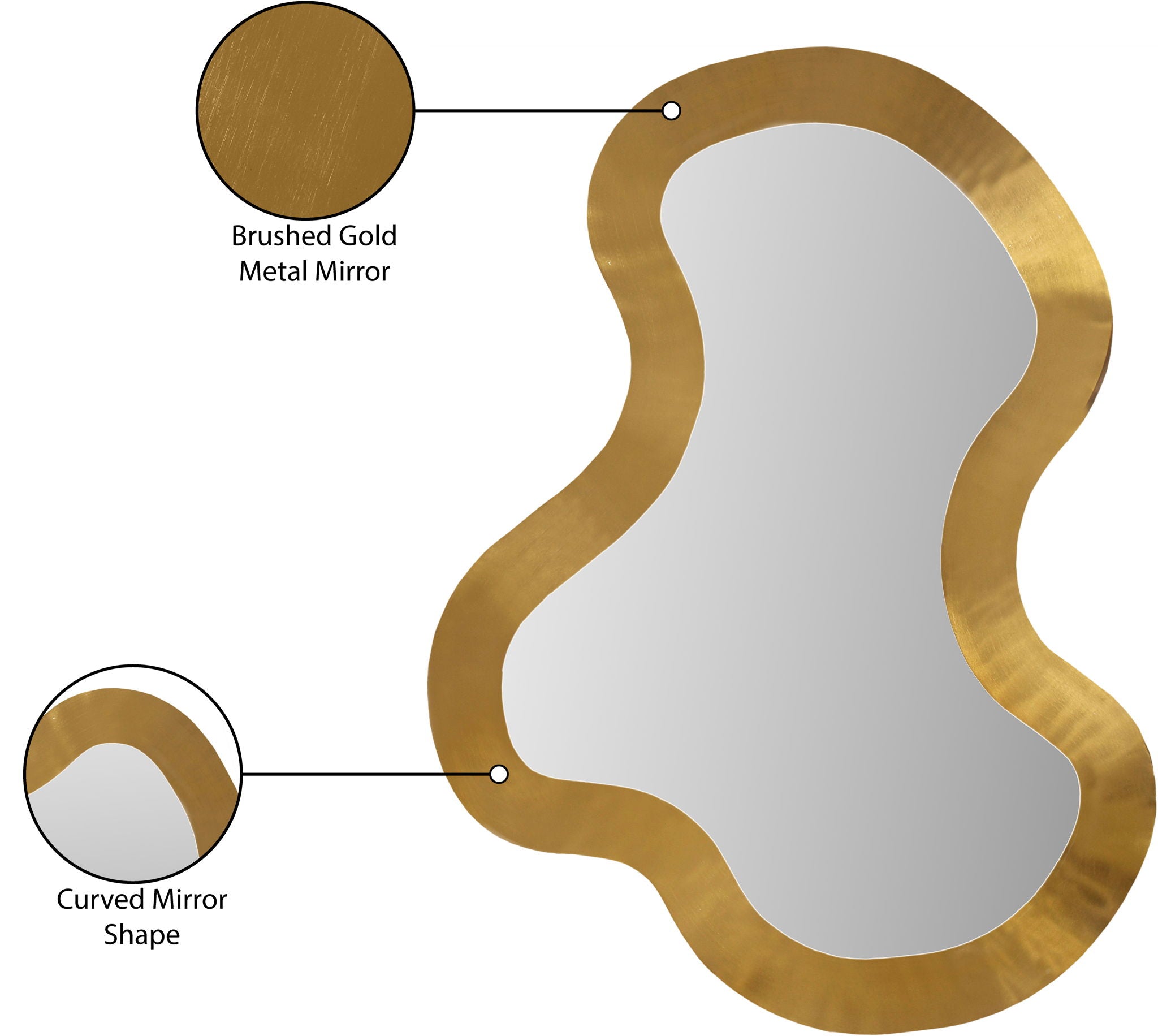 Oblique - Metal Frame Mirror