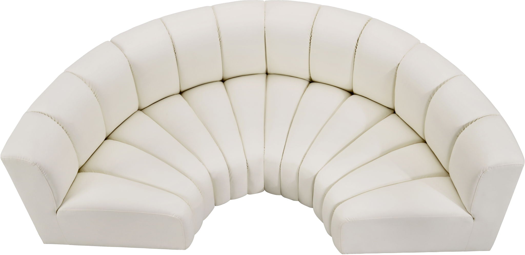 Arc - Faux Leather 4 Piece U-Shaped Modular Sofa