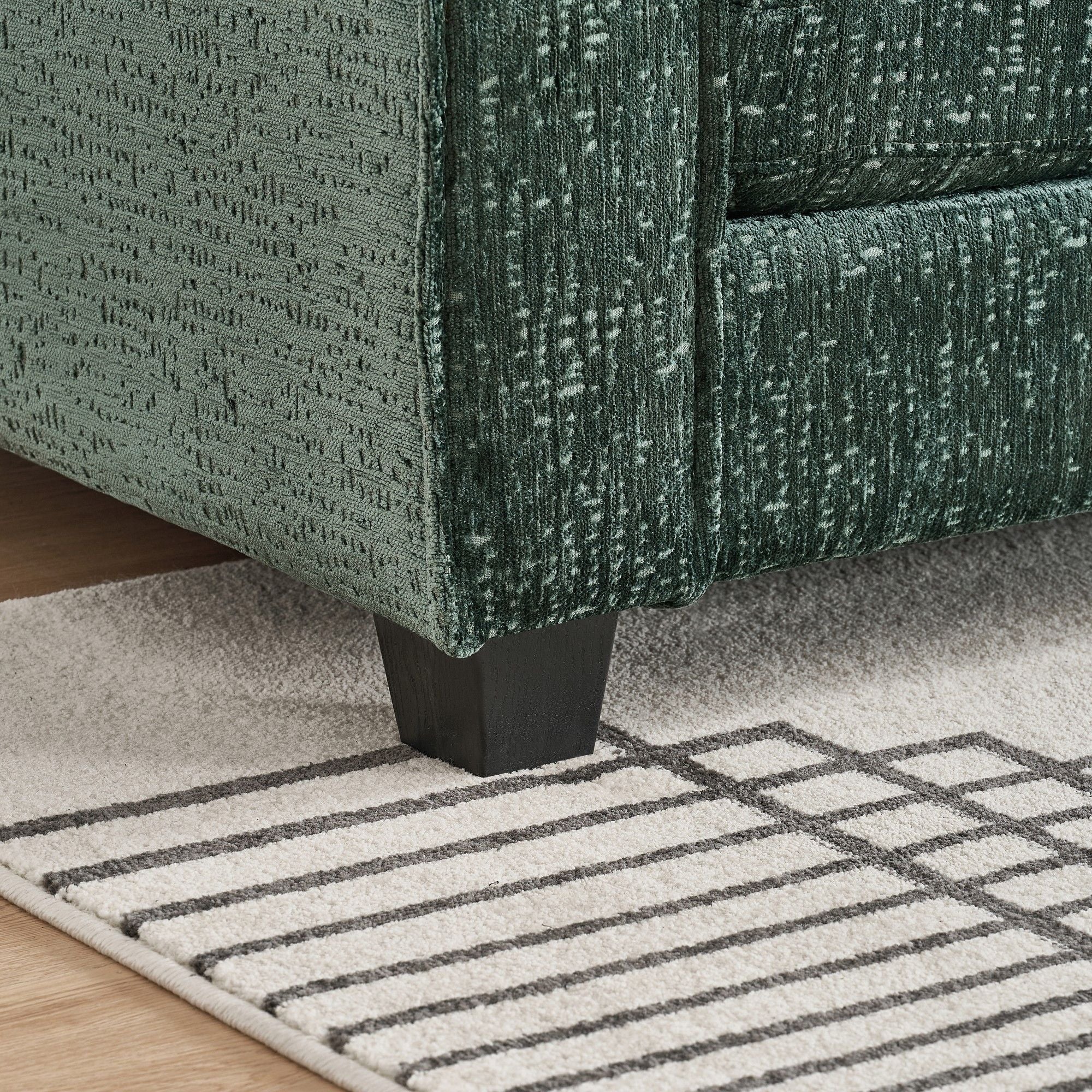 Modern Comfy L Shaped Sectional Sofa With Movable Ottoman