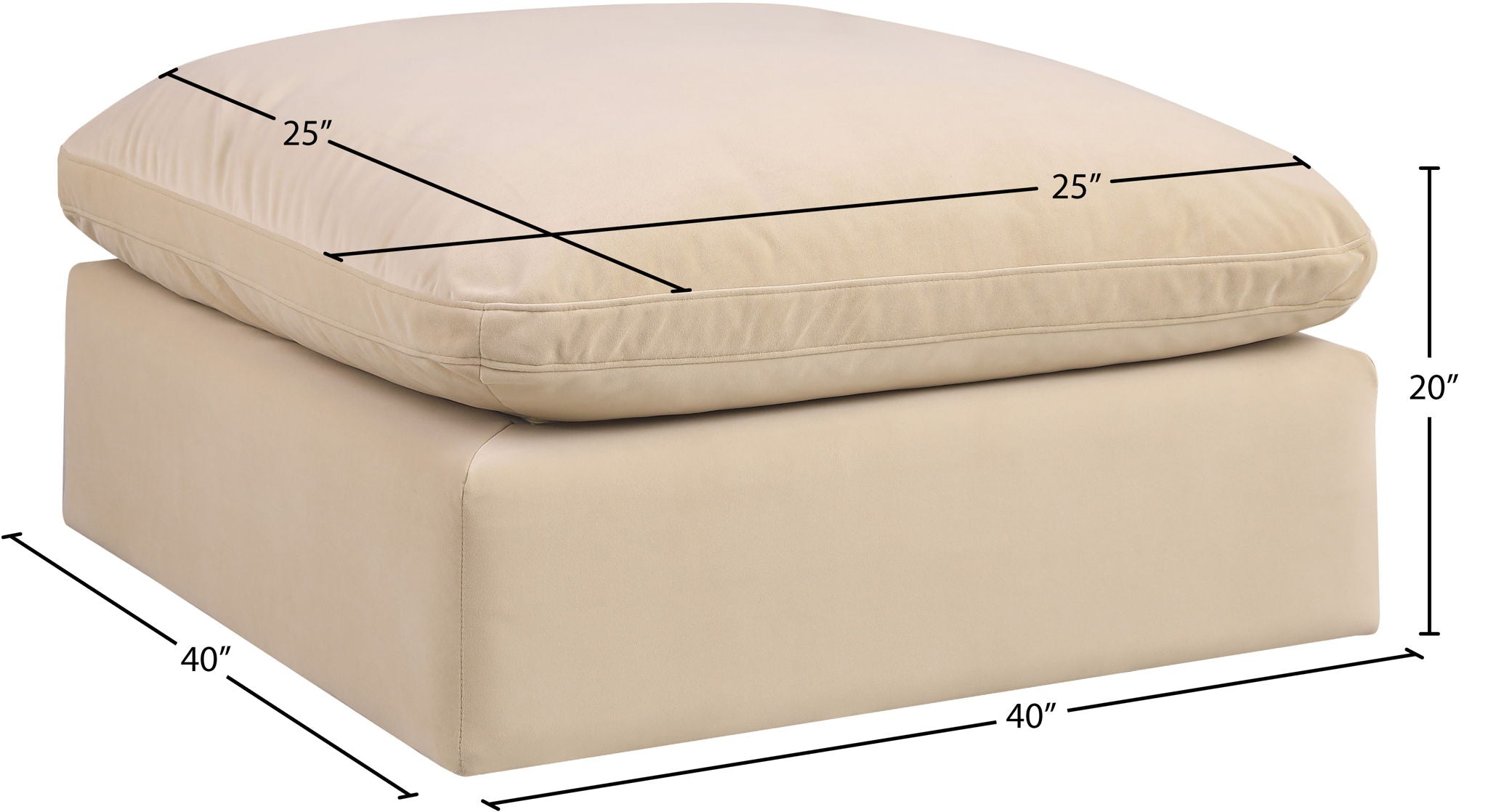 Comfy - Velvet Ottoman
