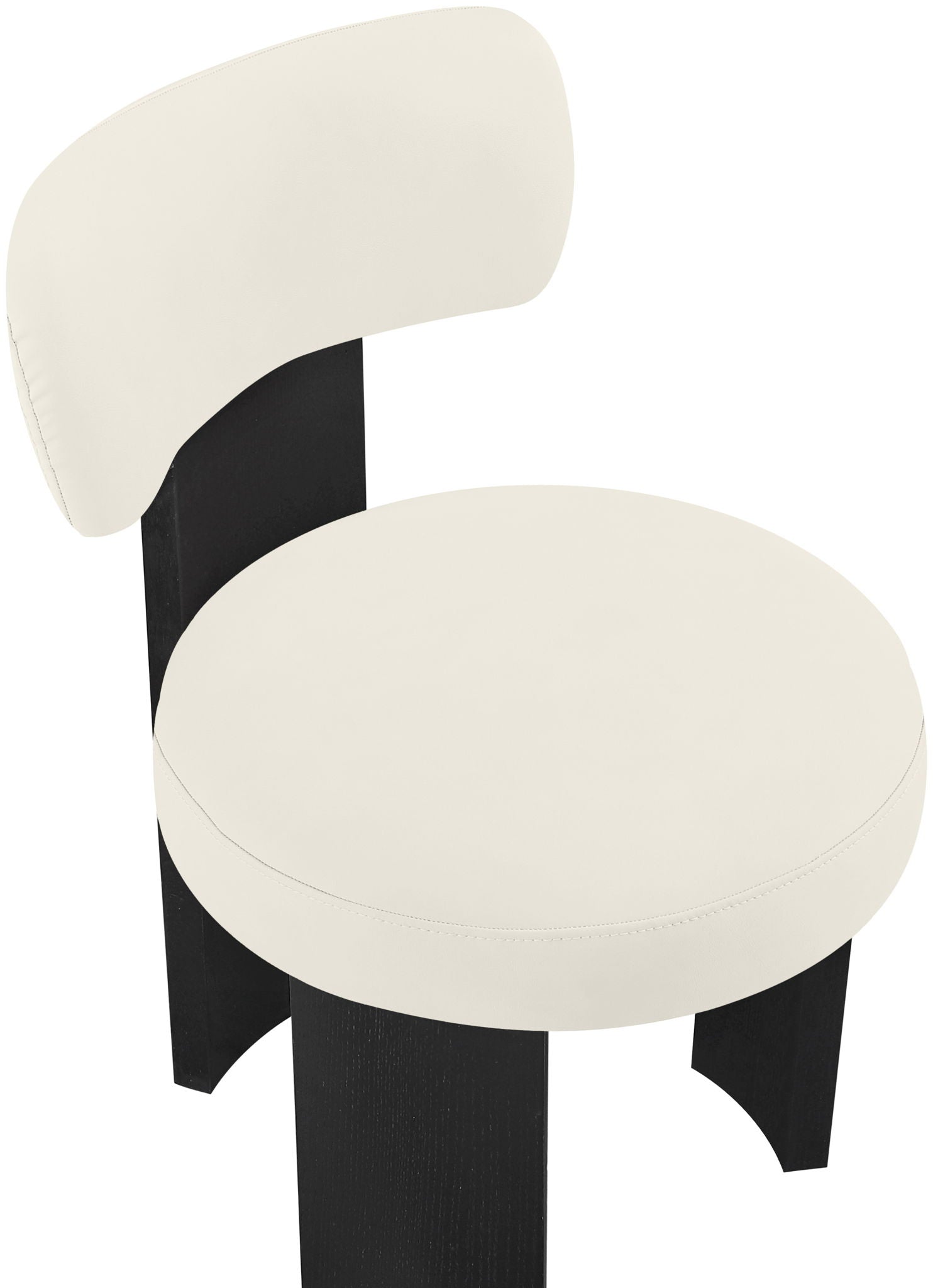 Atelier - Vegan Leather Upholstered Dining Chair (Set of 2) - Black Frame