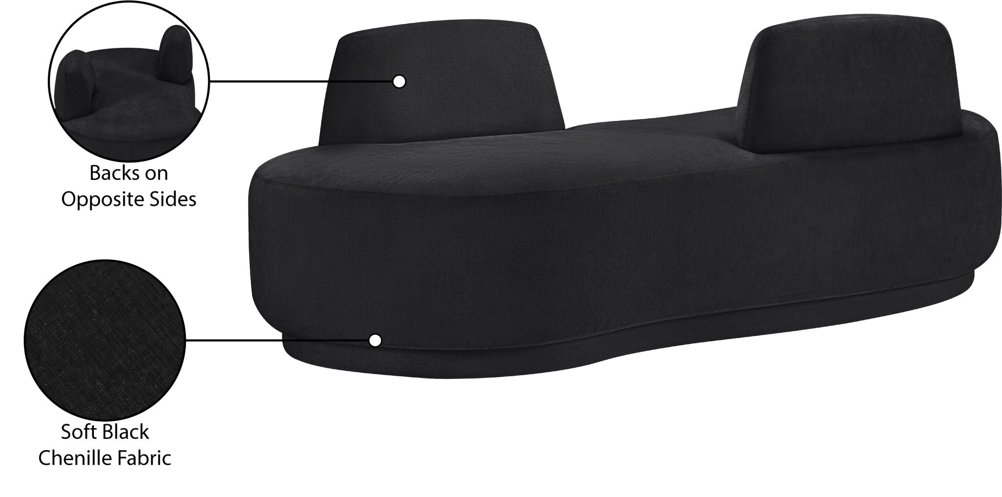 Argyle - Chenille Fabric Chaise / Loveseat