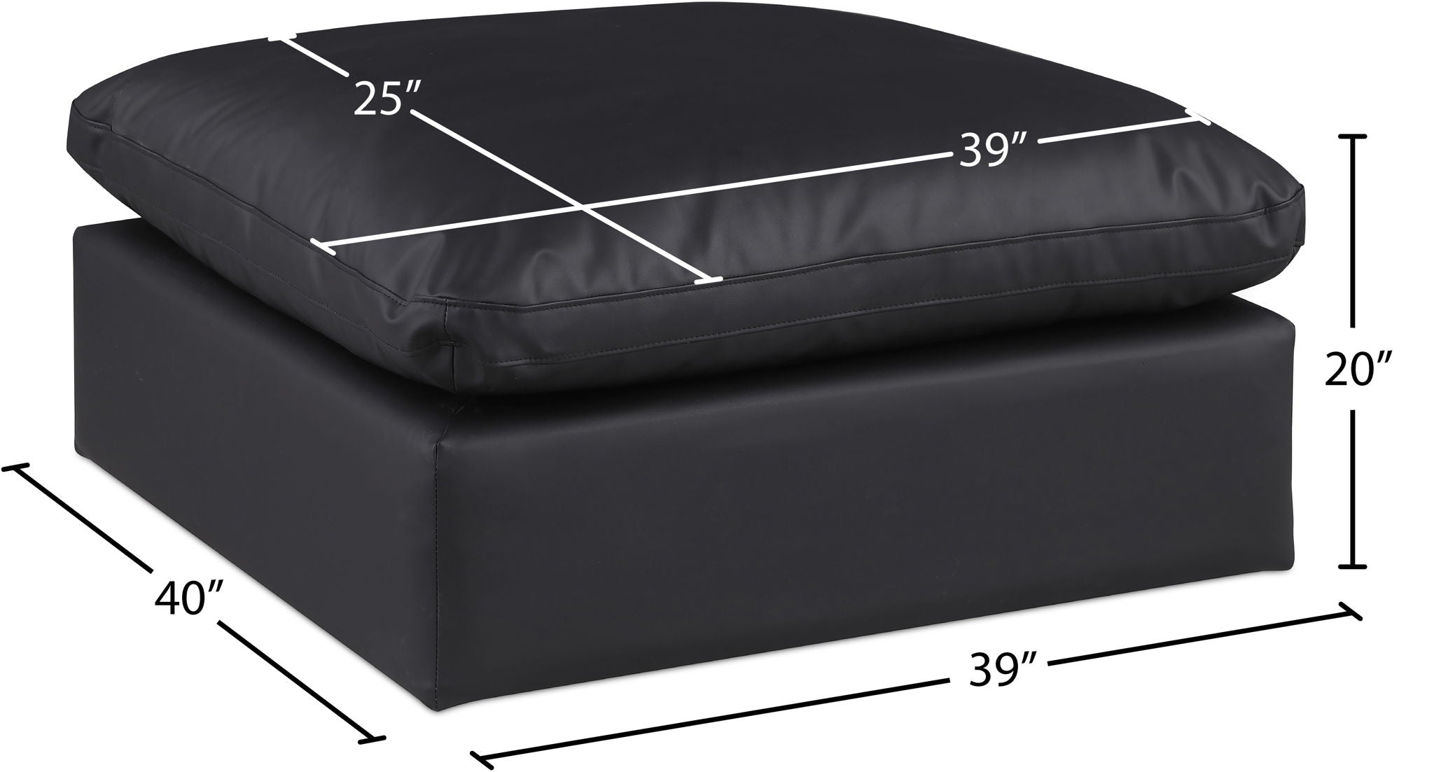 Comfy - Faux Leather Ottoman