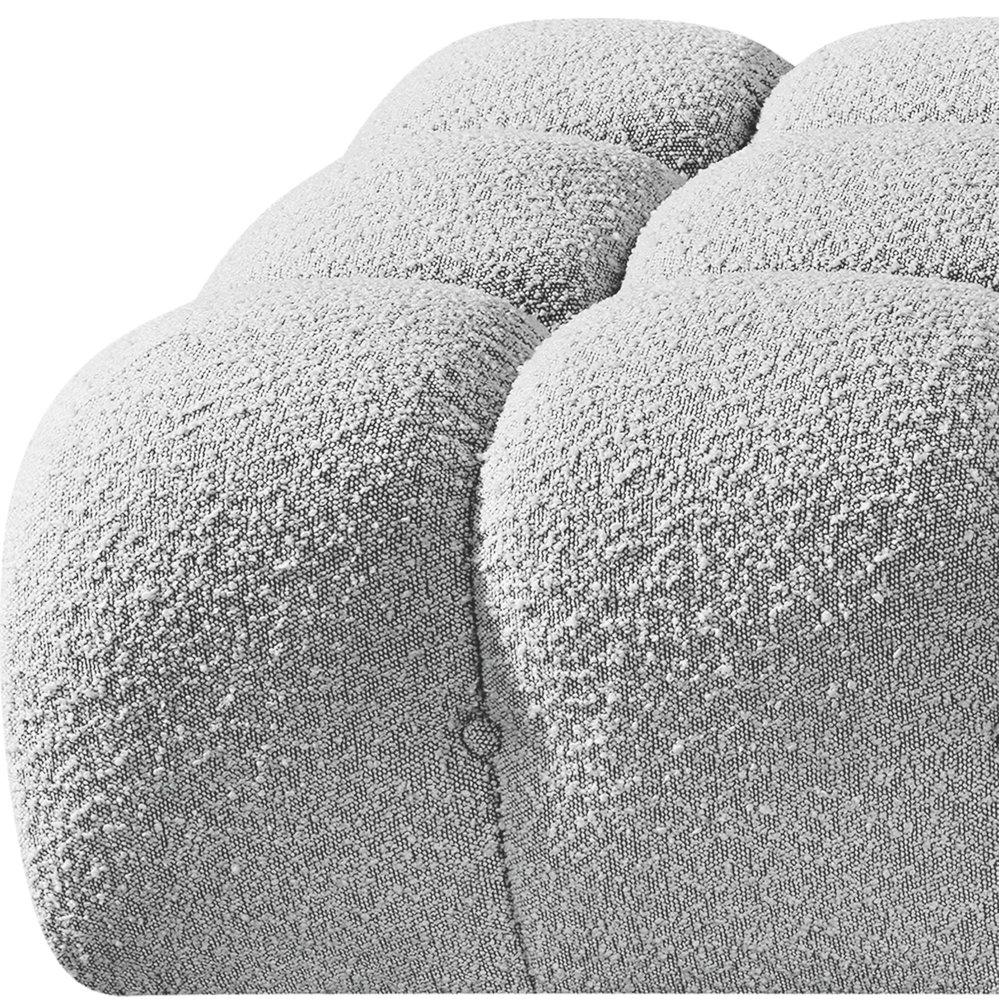 Ames - 3 Piece Boucle Modular Sofa With 1 Backless Seat