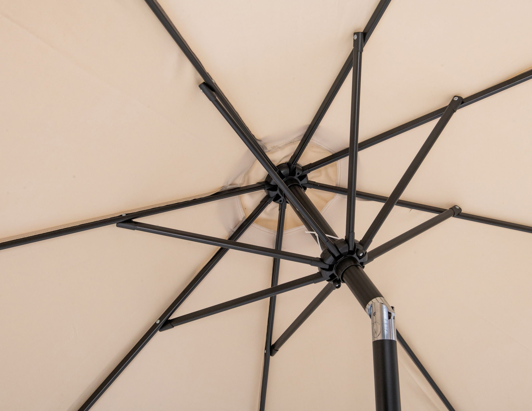 Amalfi - Aluminum Patio Umbrella - White Base / Black Pole