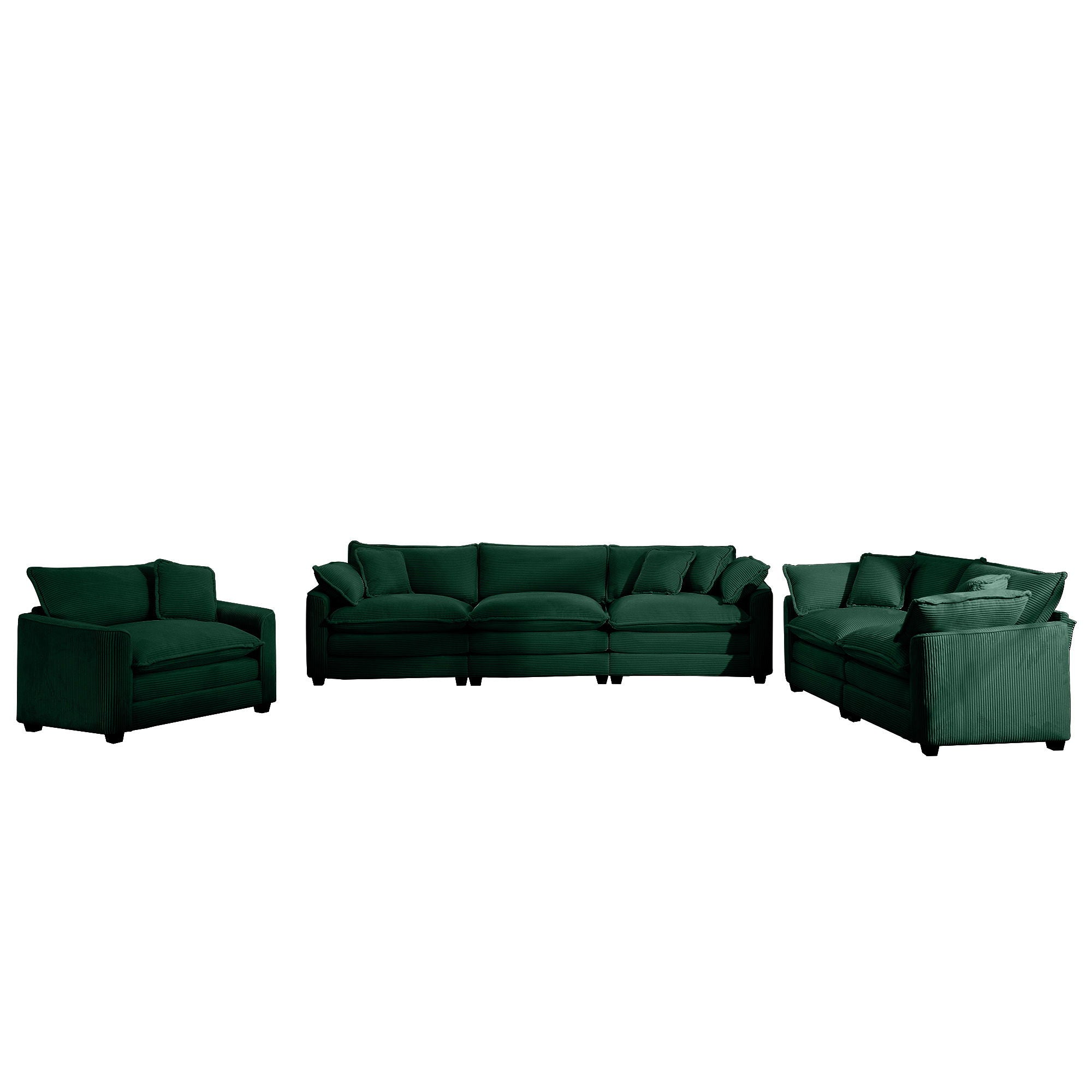 Elegant Oversized Sectional Sofa Set With Deep Seats And Flexible Layout