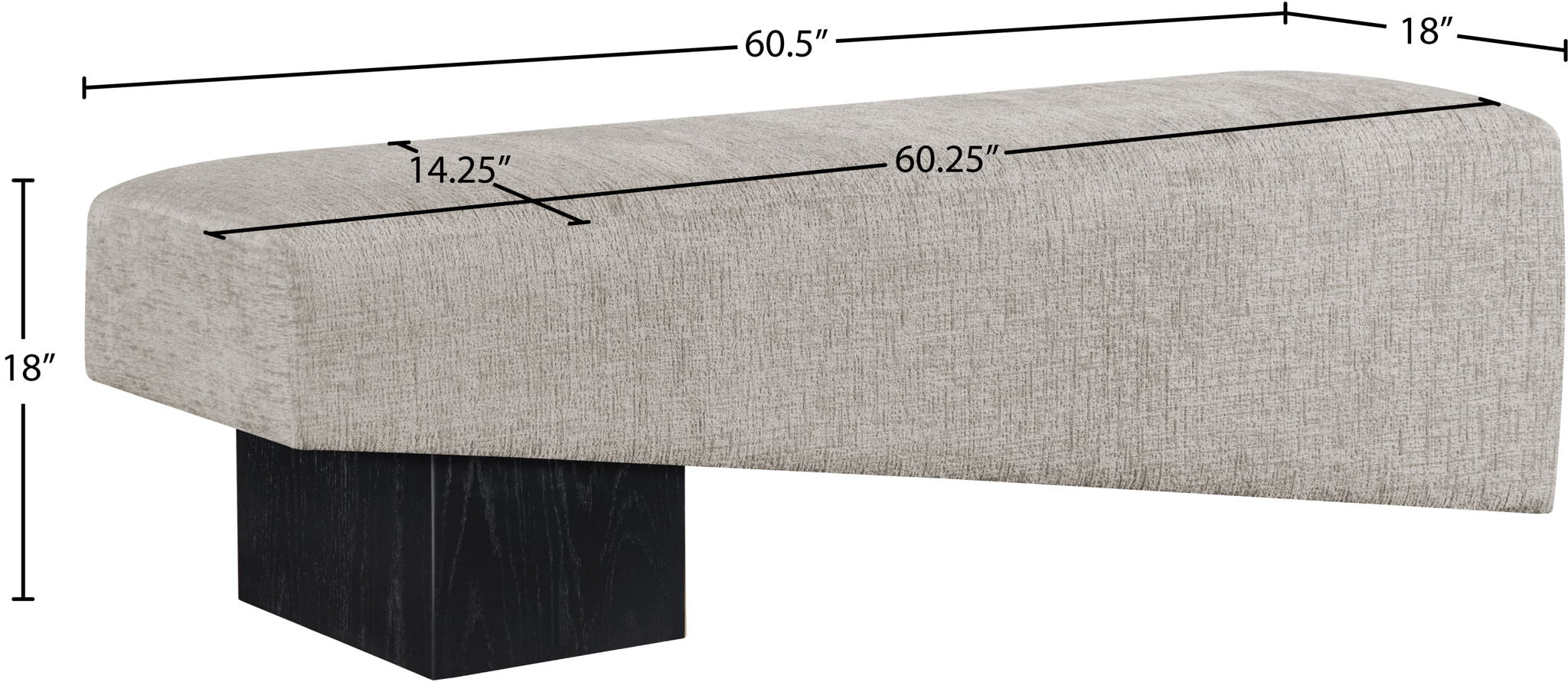 Alora - Bench - Black Base